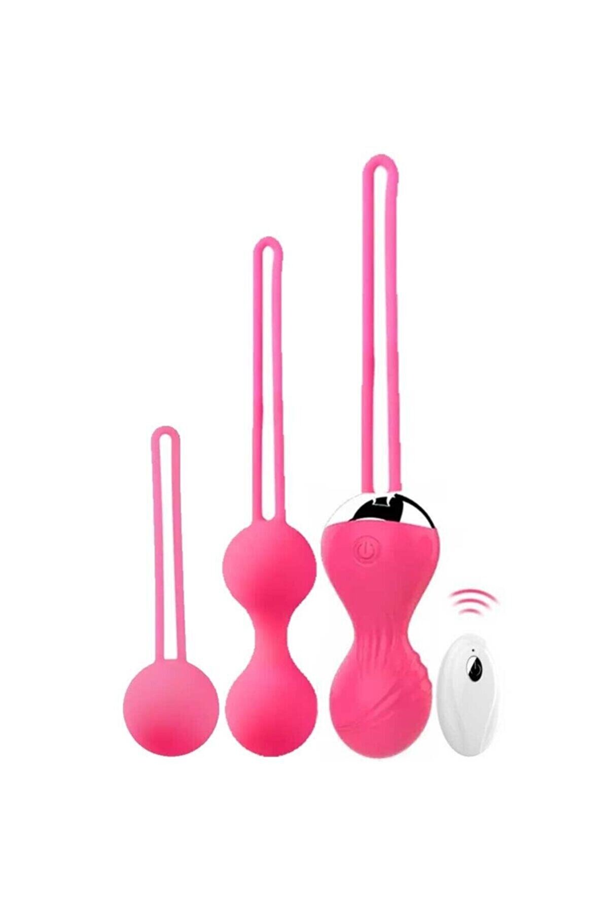 Erox Exui̇s Balls Set Uzaktan Kumanda Kegel Egzersi̇z Vi̇brat&ouml;r&uuml; Pi̇nk