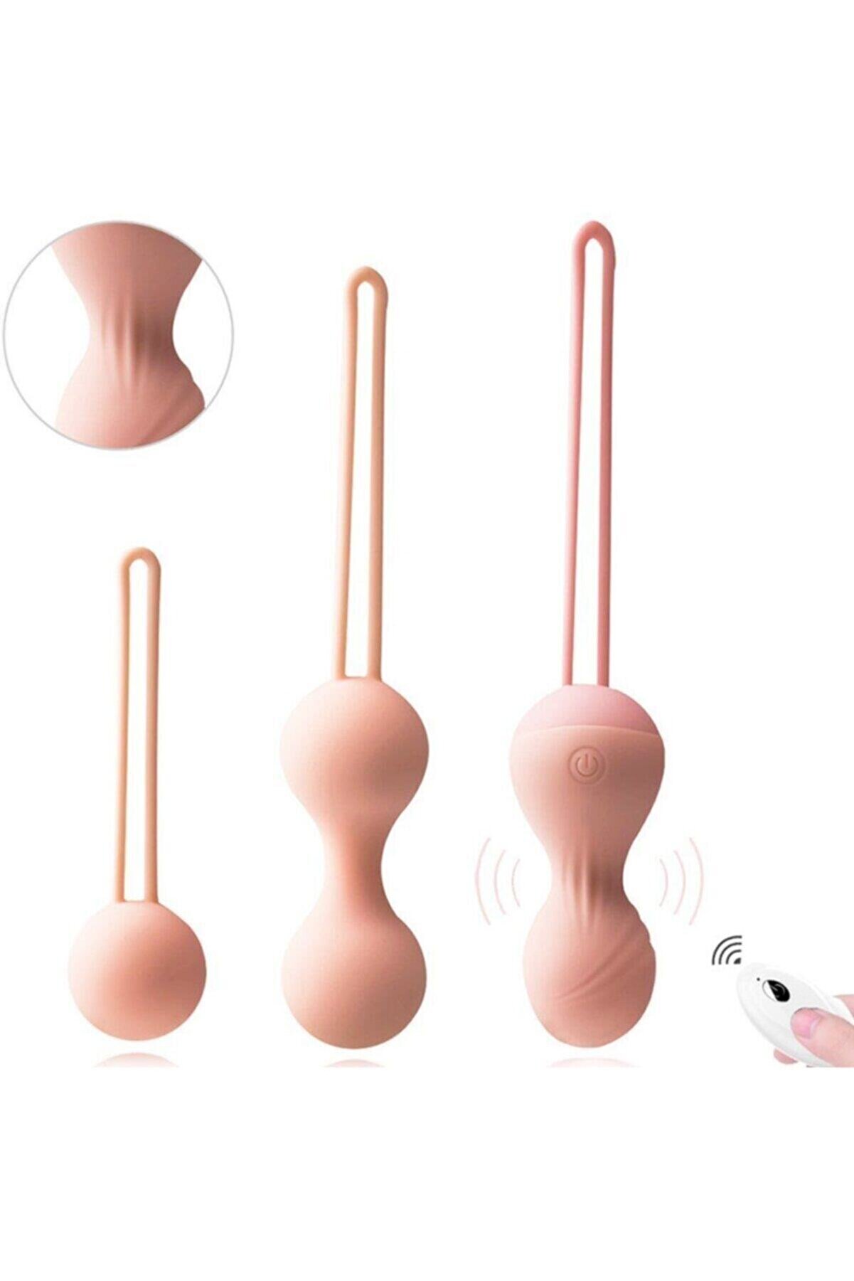 Erox Exui̇s Balls Set Uzaktan Kumanda Kegel Egzersi̇z Vi̇brat&ouml;r&uuml; Pi̇nk