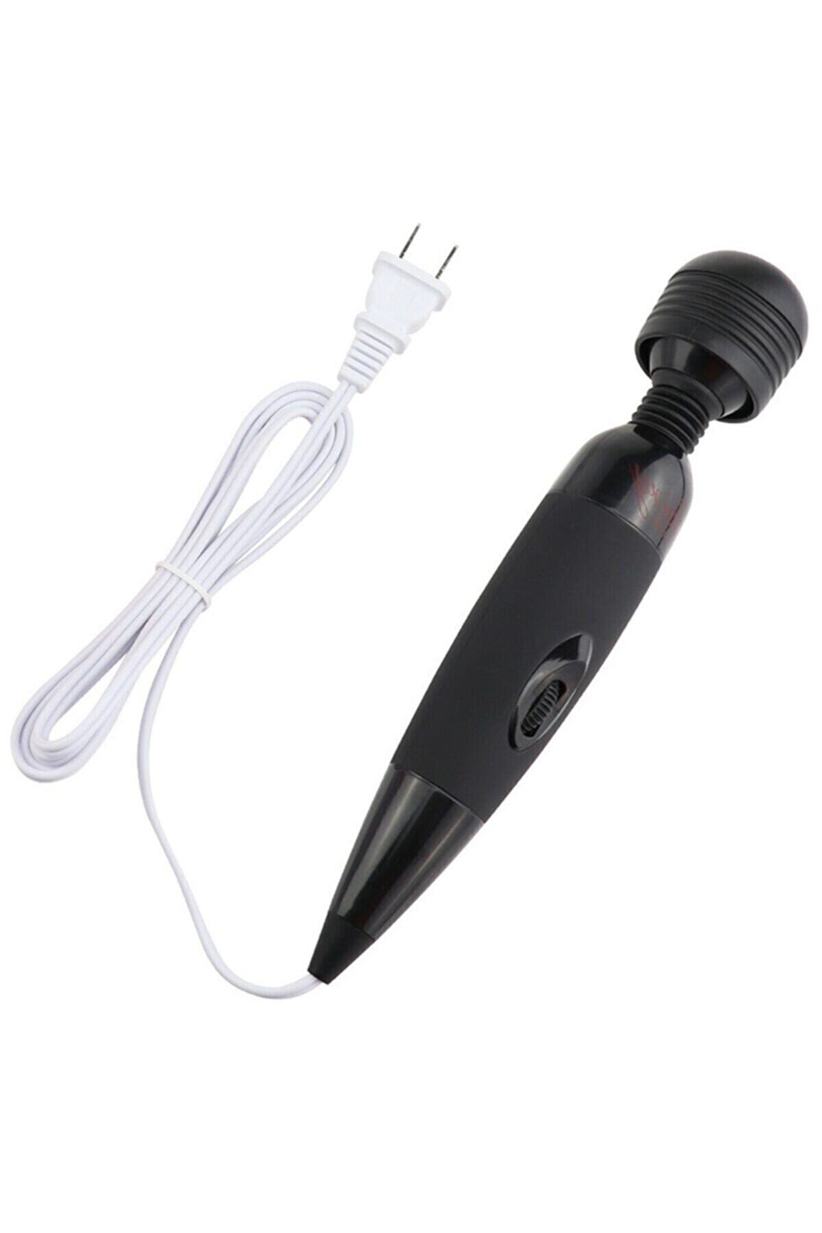 Erox Black Fai̇ry Wand G&uuml;&ccedil;l&uuml; Masaj Aleti̇ 220W Vi̇brat&ouml;r