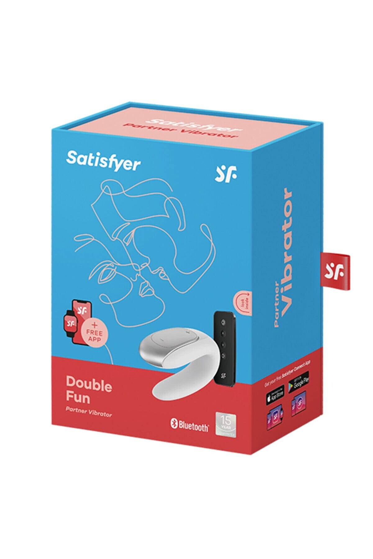 Erox Double Fun Whi̇te Telefon Kontroll&uuml; Ve Uzaktan Kumandalı &Ccedil;i̇ftler I&ccedil;i̇n Vi̇brat&ouml;r