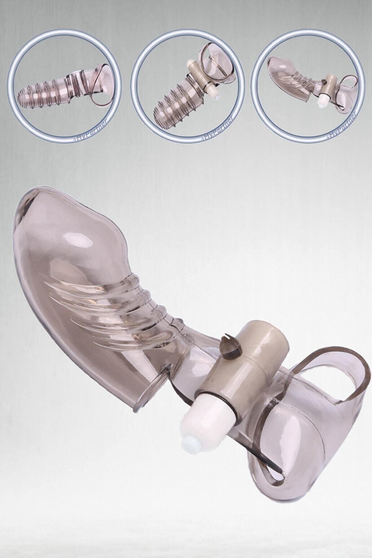 Erox &Ouml;zel Tasarım Vaji̇nal Ve Kli̇toral Şeffaf Parmak Vi̇brat&ouml;r