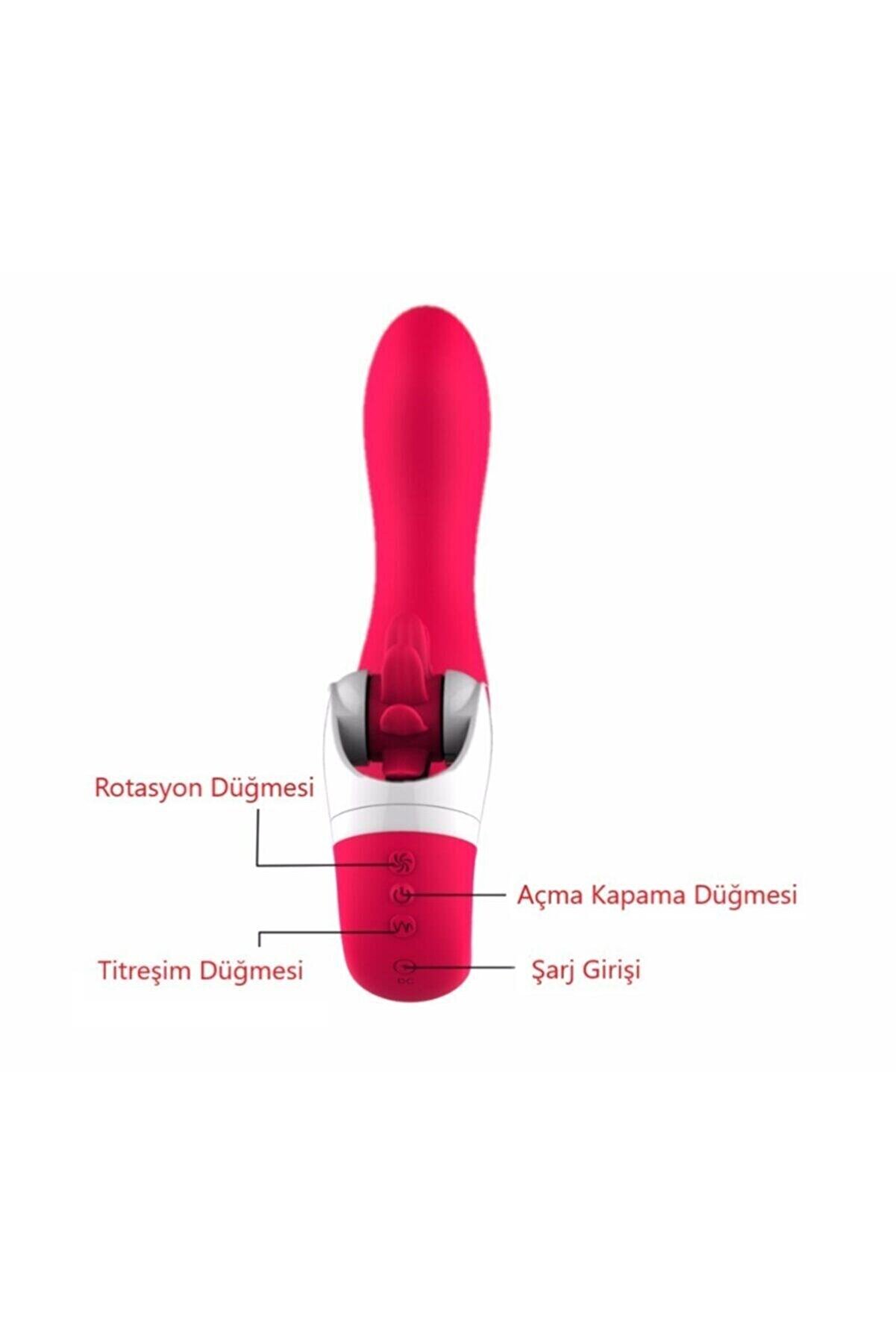 Erox Dave 2 İşlevli̇ Ger&ccedil;ek&ccedil;i̇ Di̇l Kli̇tori̇s Uyarıcı Vi̇brat&ouml;r