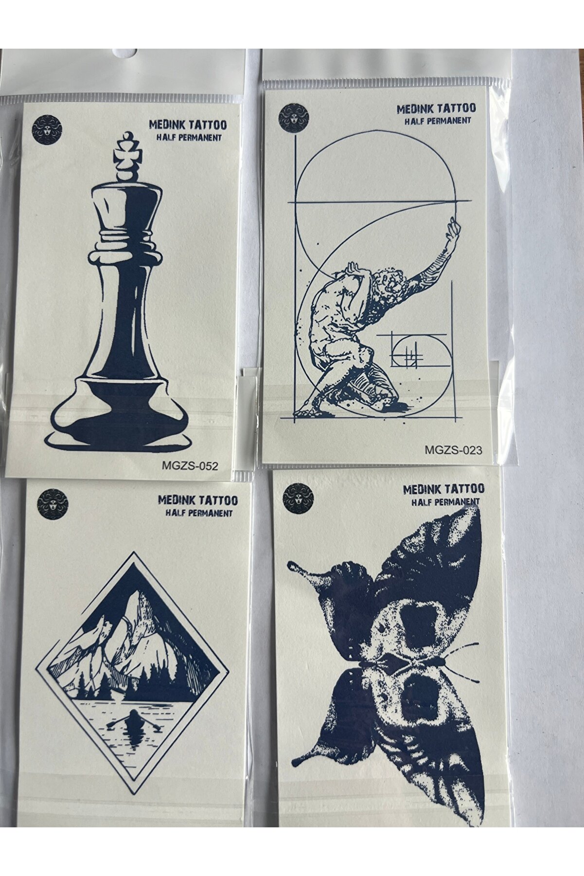 Ai̇rbrush Tattoo Denge 4 Adet Mi̇ni̇mal 11X8 Cm 3 Hafta Kalıcı Yarı Kalıcı Ge&ccedil;i̇ci̇ D&ouml;vme