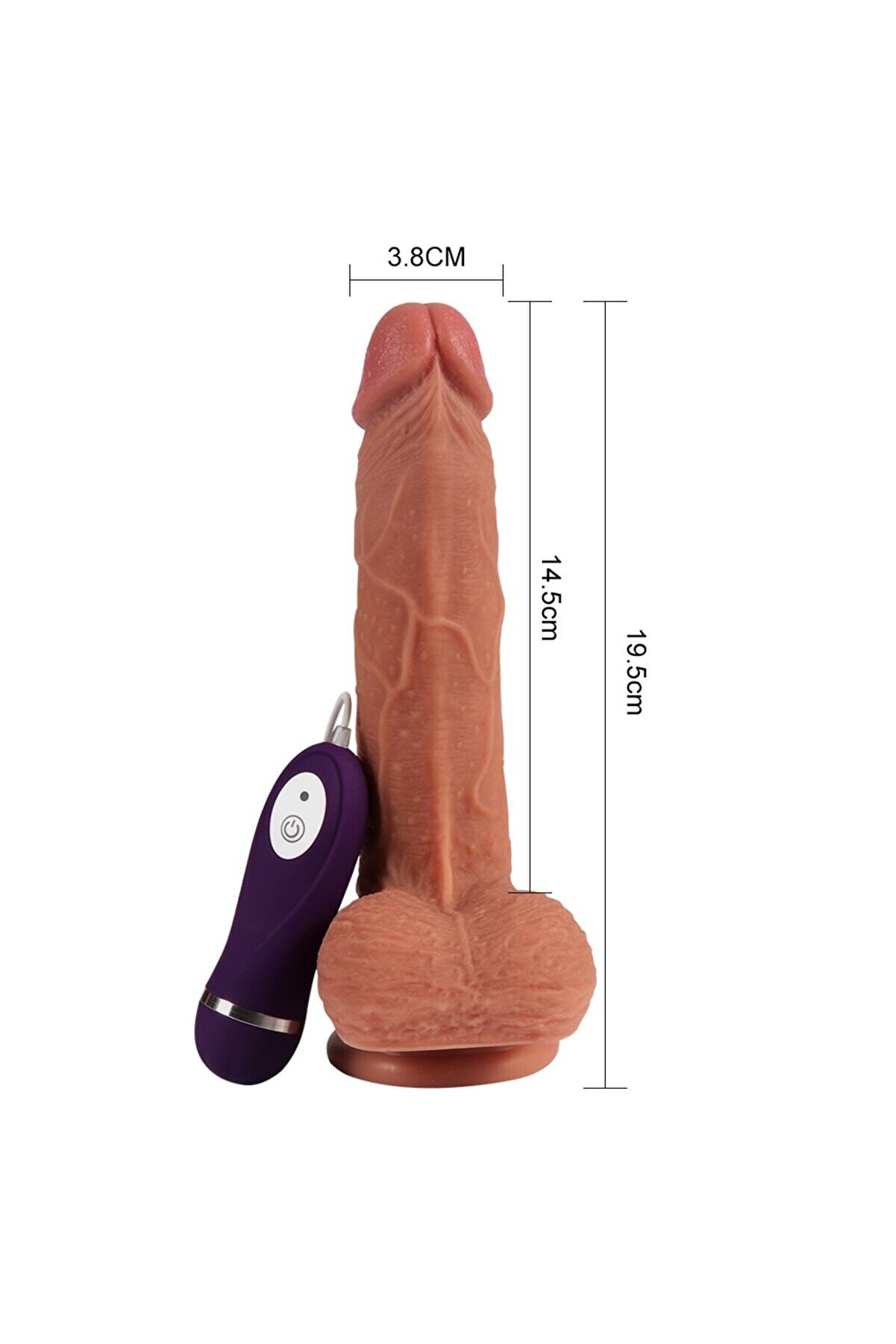 Erox Li̇ttle Dean Dual Layer &Ccedil;i̇ft Katmanlı 18Cm Ti̇treşi̇mli̇ Reali̇sti̇k Peni̇s Di̇ldo Vi̇brat&ouml;r