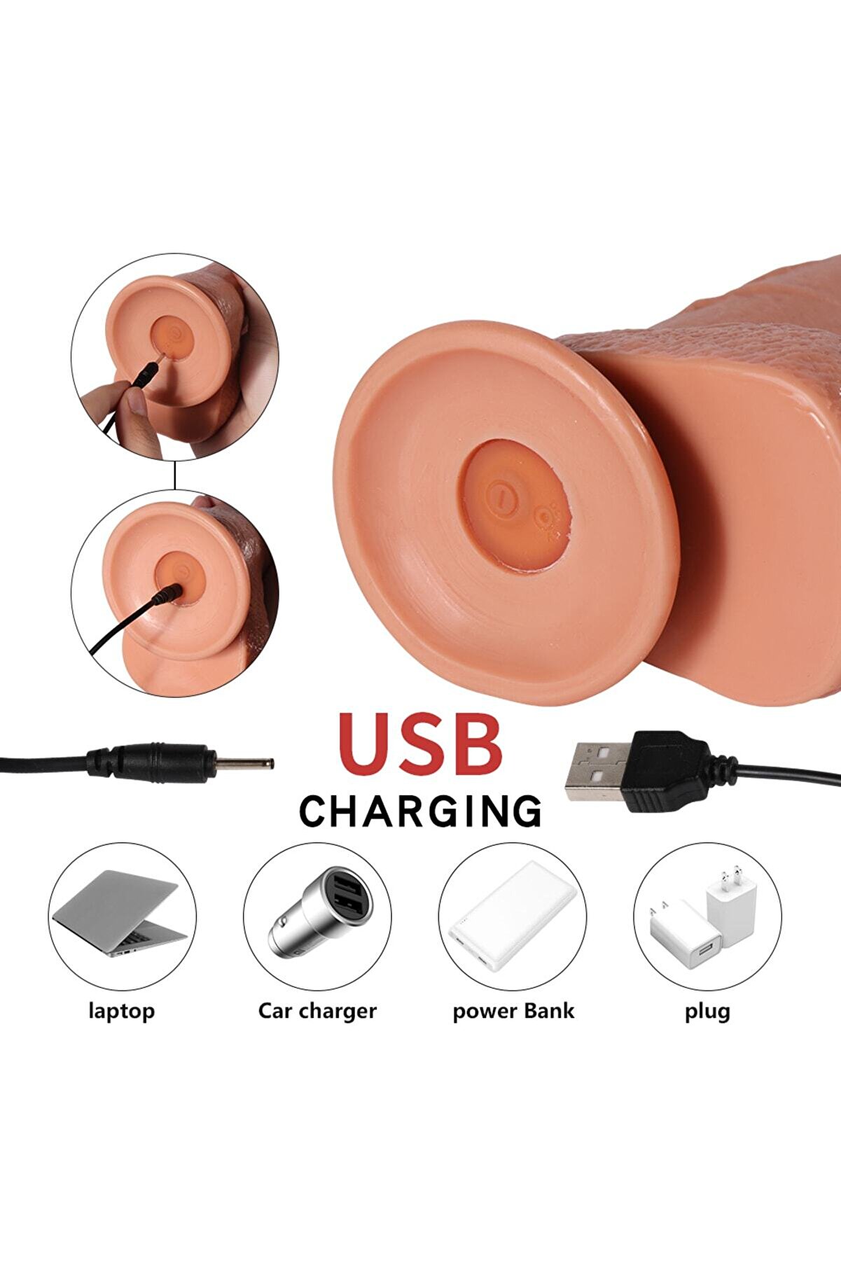 Erox Sean 22 Cm Uzaktan Kumandalı Şarjlı Reali̇sti̇k Vi̇brat&ouml;r