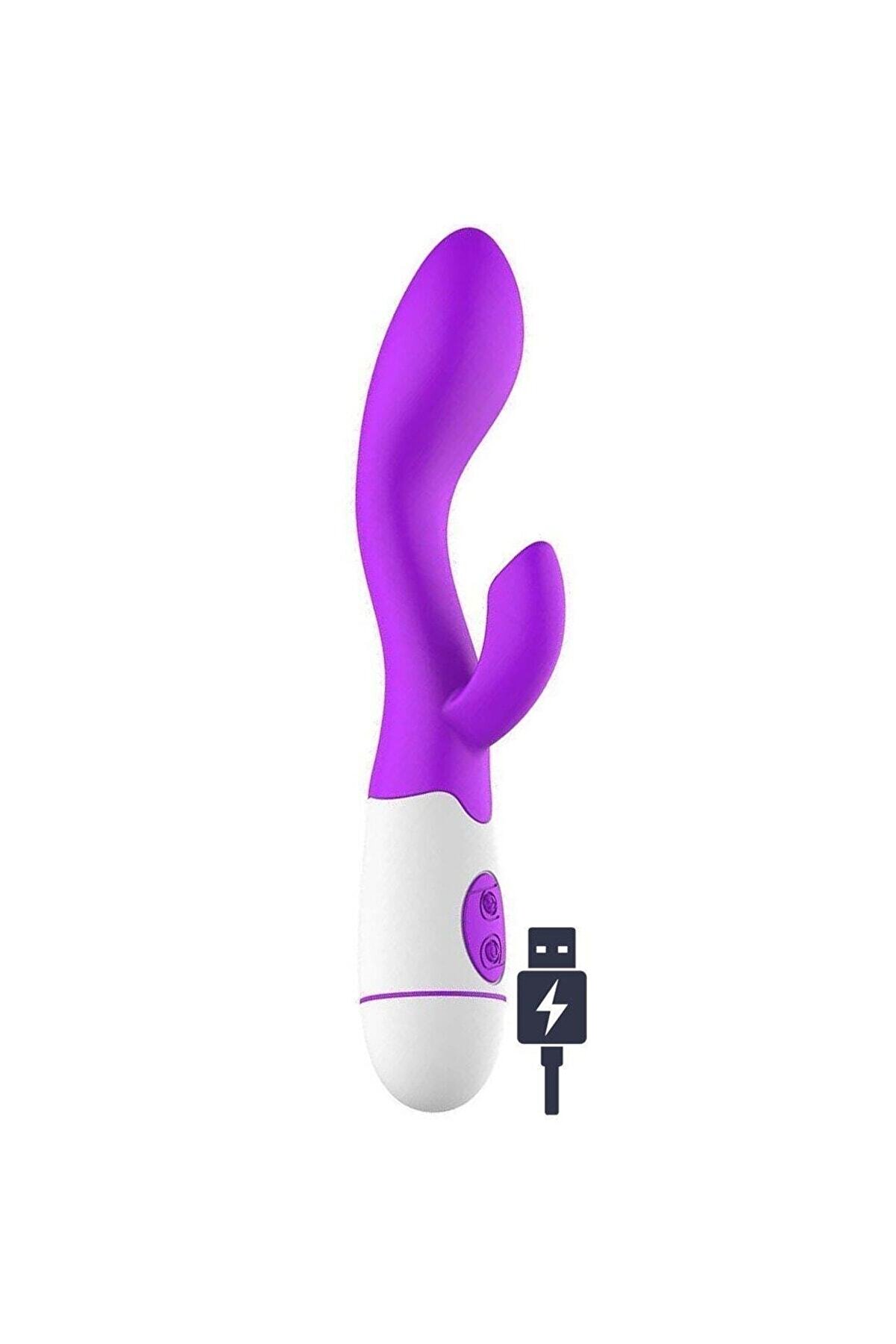 Erox 30 Farklı Ti̇treşi̇mli̇ Şarjlı &Ccedil;i̇ft Işlev Ki̇li̇tori̇s Vaji̇nal Anal Mast&uuml;rbat&ouml;r Tavşan Vi̇brat&ouml;r Purple