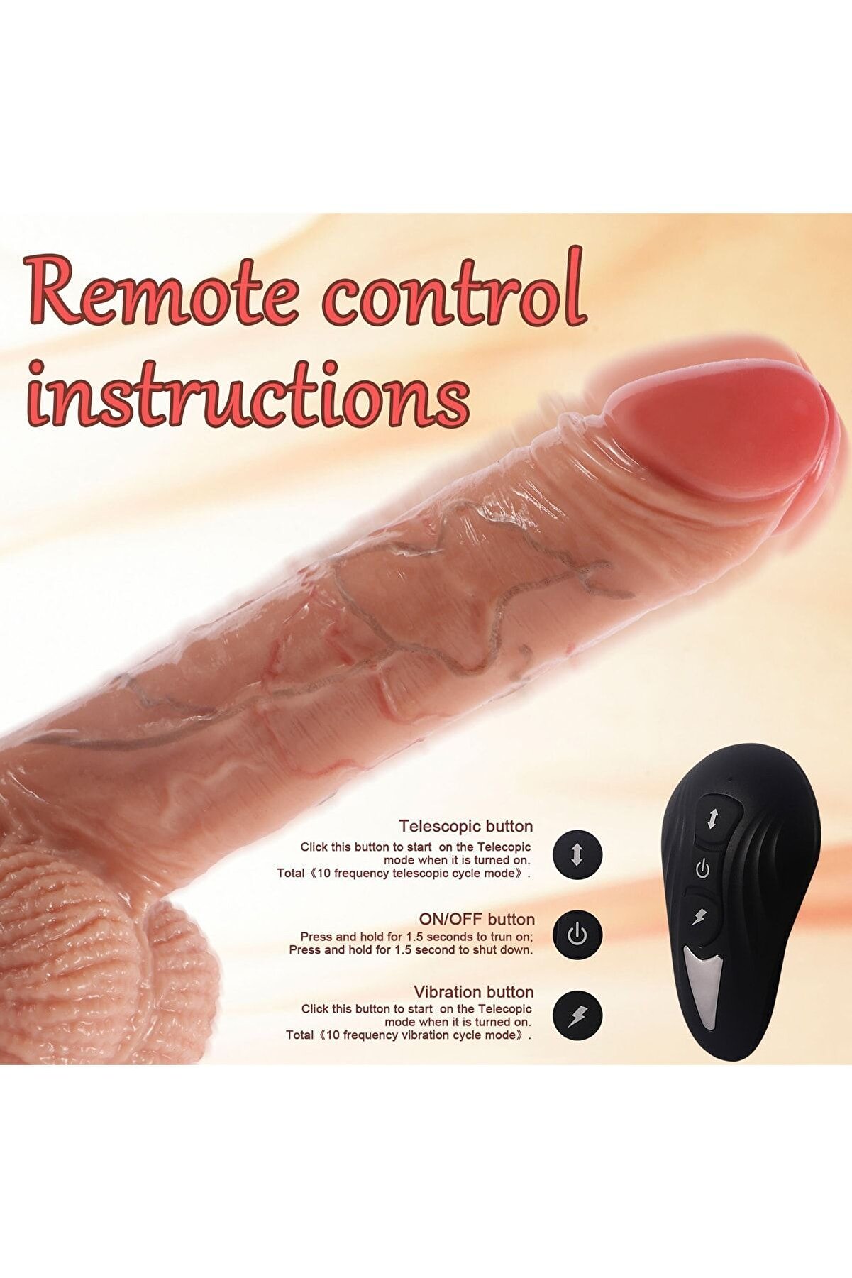 Erox 21 Cm Ileri̇ Geri̇ Hareketli̇ Favori̇ Uzaktan Kumanda Peni̇s Vi̇brat&ouml;r