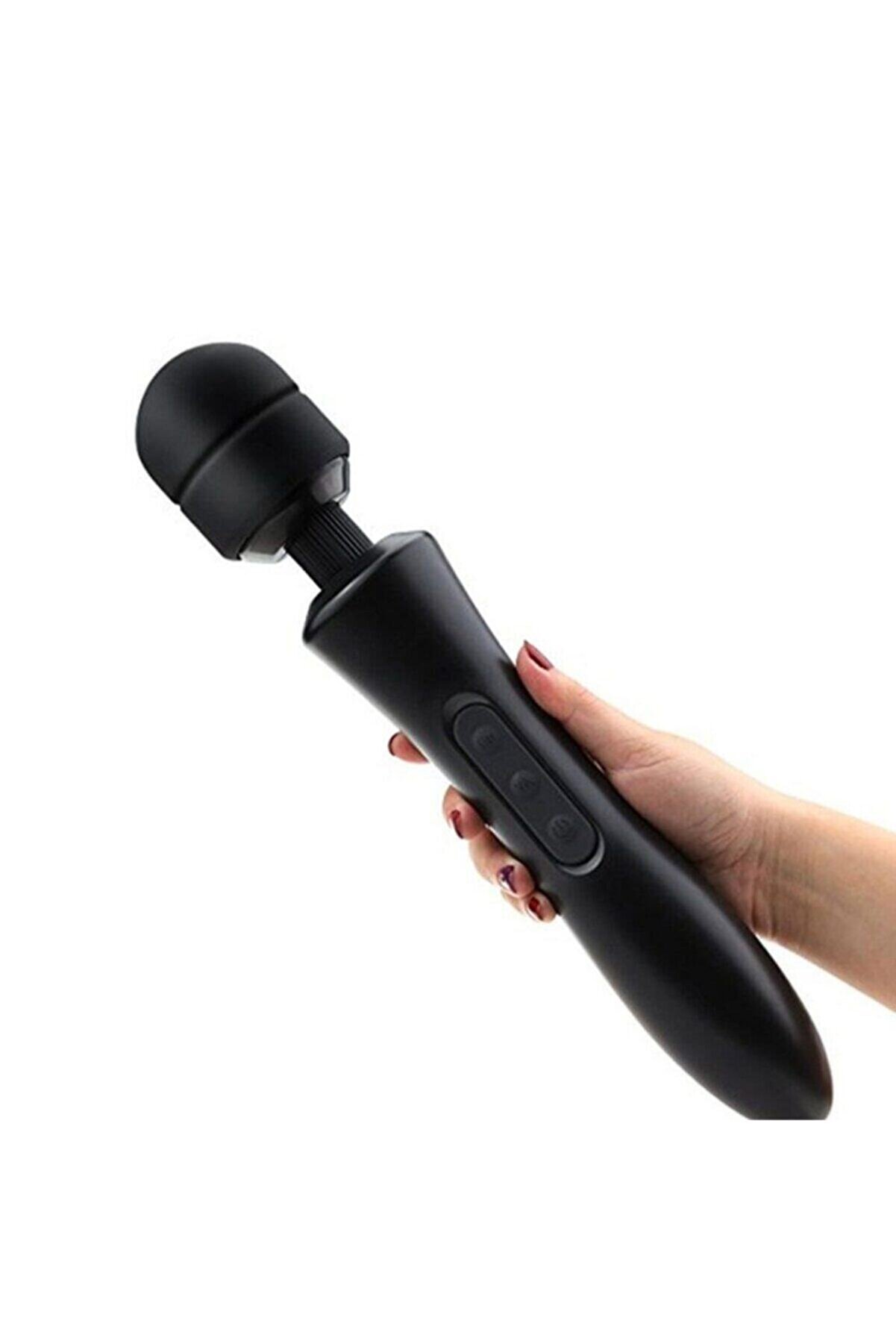 Erox Profosyonel Magi̇c Massager Magi̇c Wand Vi̇brat&ouml;r Black