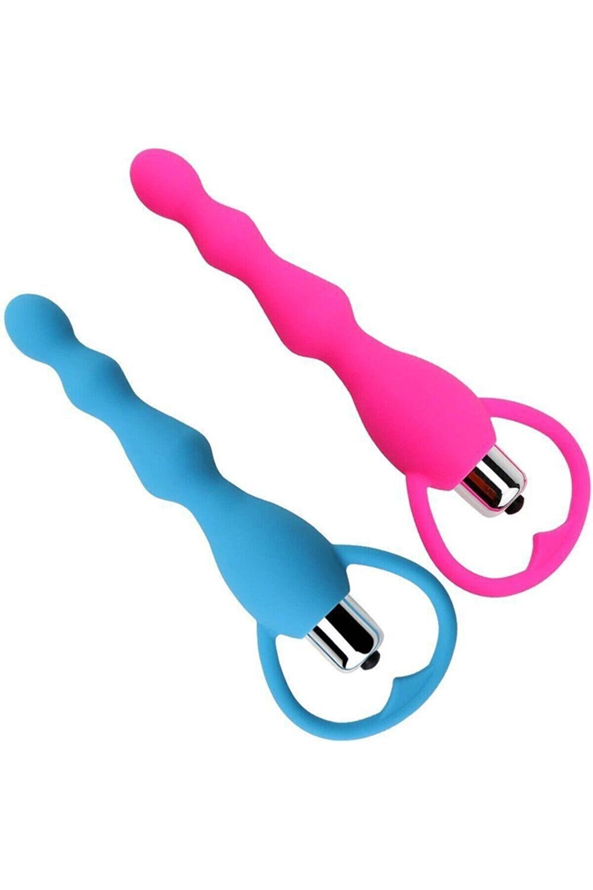 Erox Mavi̇ni̇n B&uuml;y&uuml;s&uuml; Vazge&ccedil;i̇lmez Boğumlu Ti̇treşi̇mli̇ Anal Değnek Vi̇brat&ouml;r Mavi̇