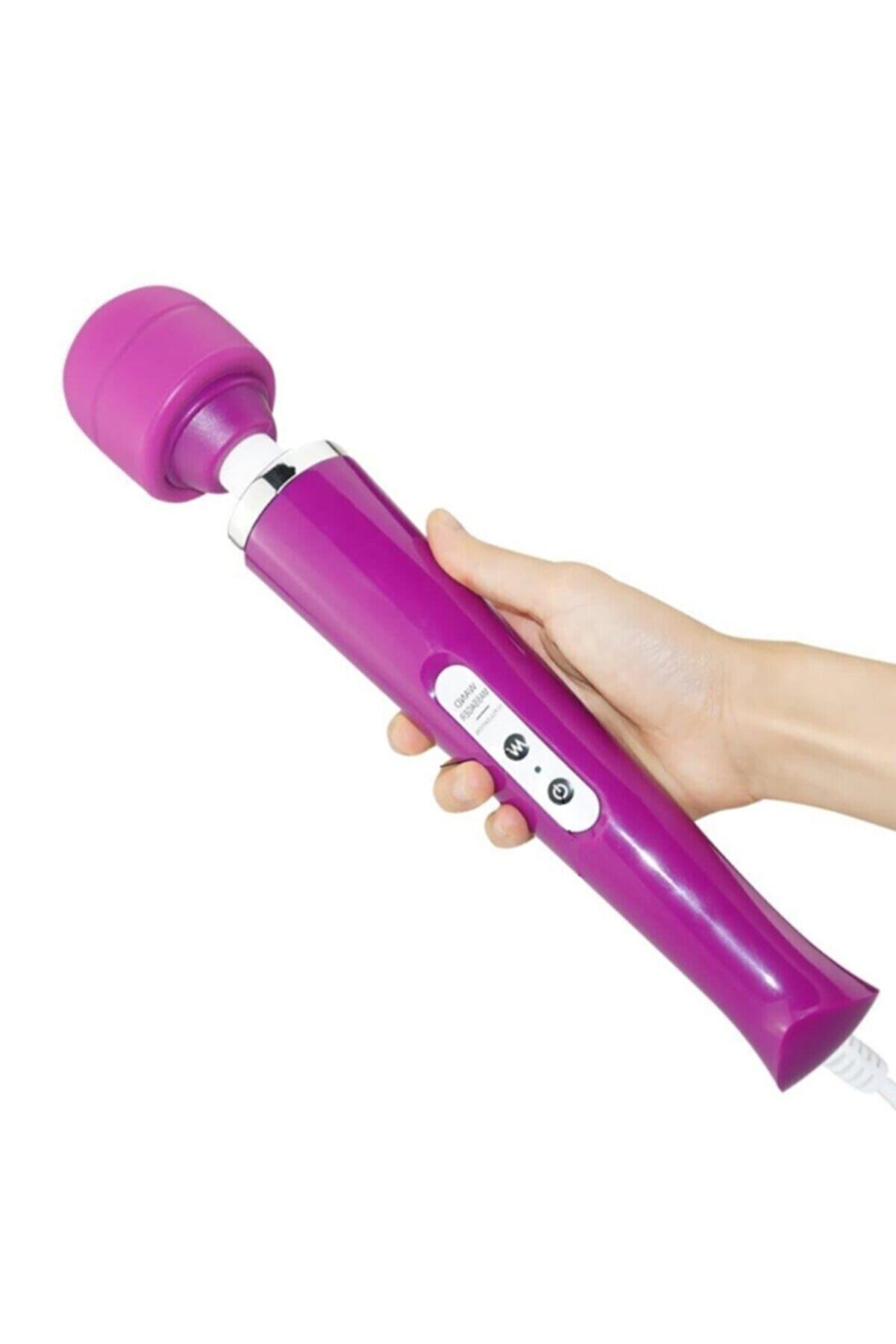 Erox Magi̇c Massager Wand Usb Şarjlı Masaj Aleti̇ Vi̇brat&ouml;r Purple