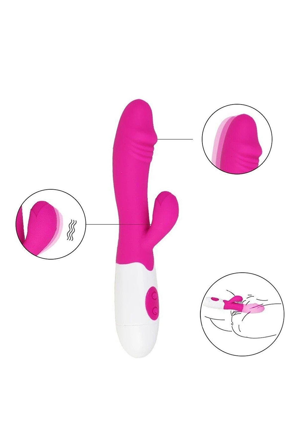 Erox Ori̇ji̇nal Usb Şarjlı Ultra Esnek Yapıda Kli̇tori̇s Uyarıcı Rabbi̇tli̇ Vi̇brat&ouml;r Pembe