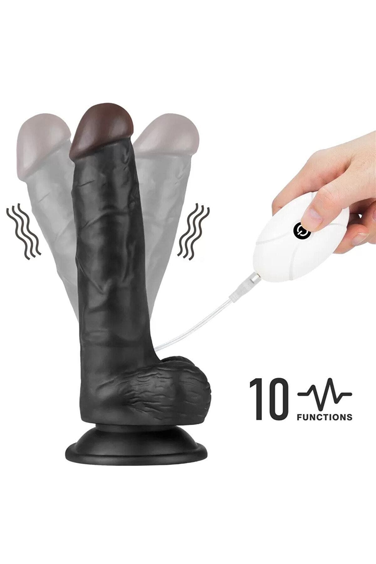 Erox Belden Bağlamalı Ti̇treşi̇mli̇ Ultra Yumuşak Ger&ccedil;ek&ccedil;i̇ Et Dokulu Reali̇sti̇k Vi̇brat&ouml;r Di̇ldo 20 Cm