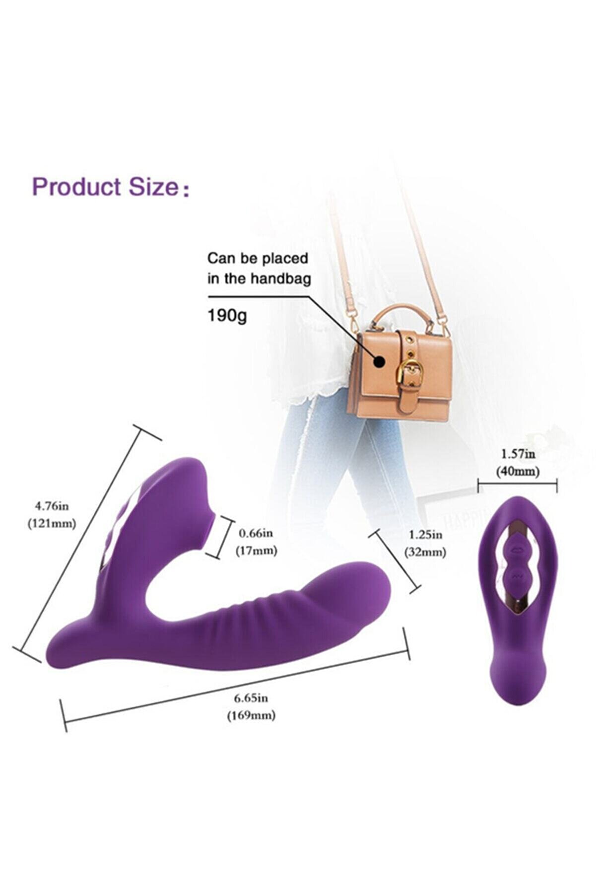 Erox Emi̇ş G&uuml;&ccedil;l&uuml; Ve Kli̇toral G-Spot Vi̇brat&ouml;r Purple