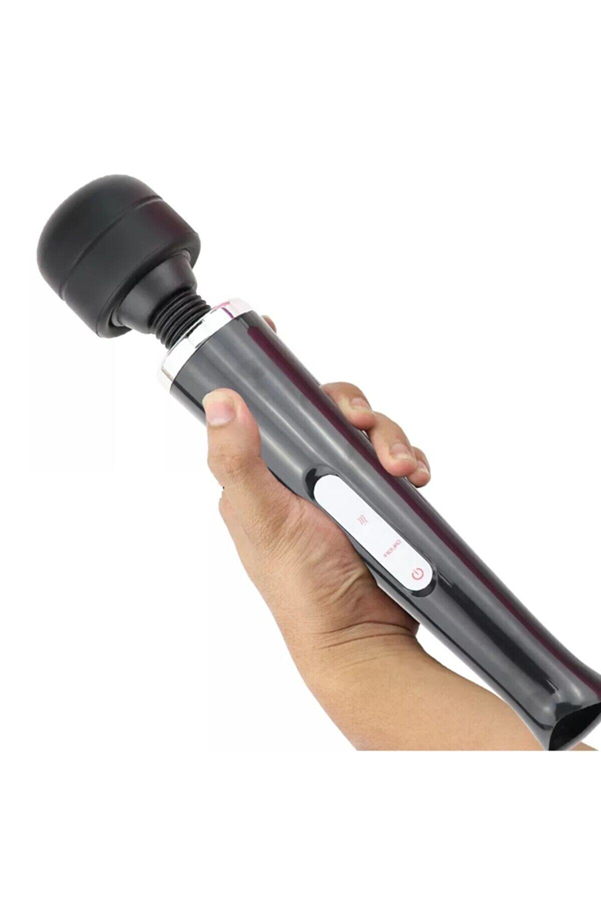 Erox Magi̇c Massager Wand Usb Şarjlı Masaj Aleti̇ Vi̇brat&ouml;r Black