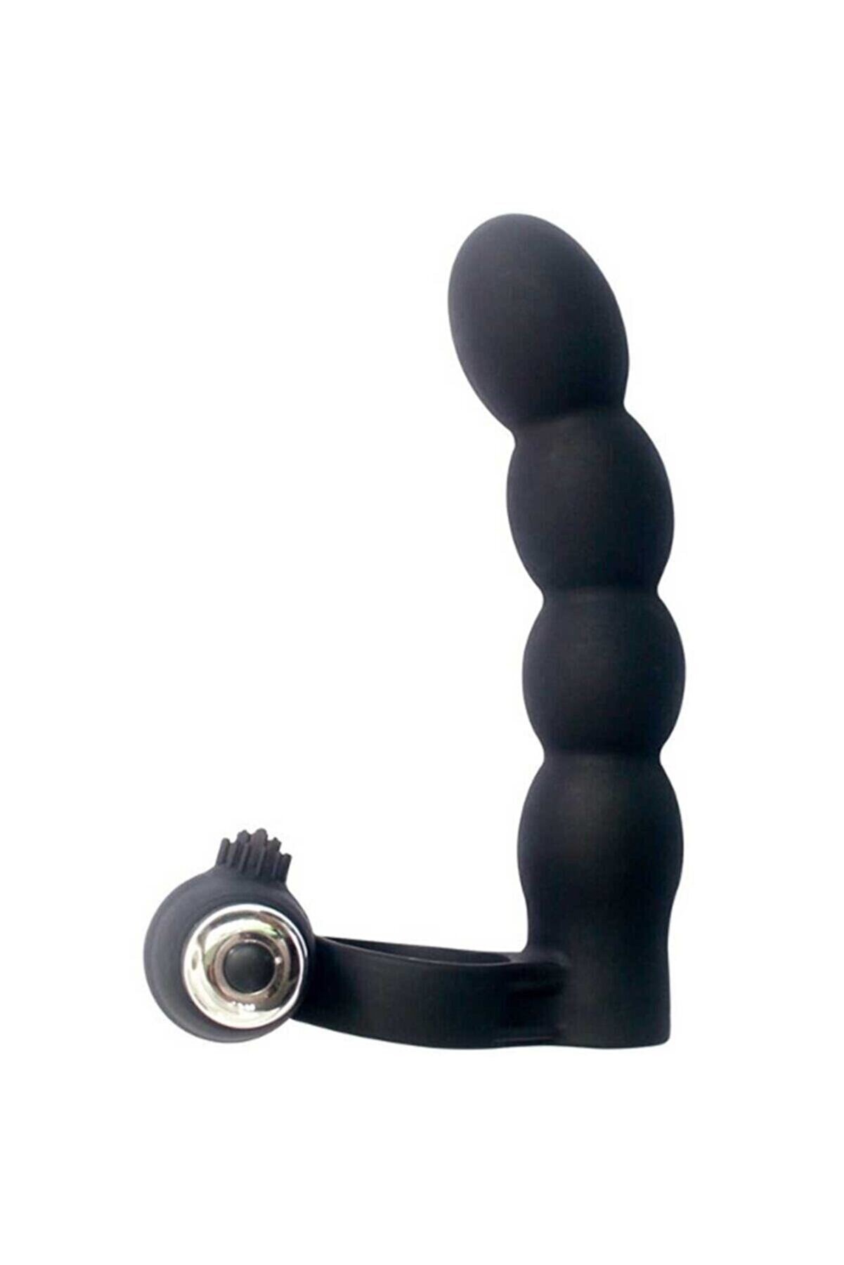 Erox &Ccedil;i̇ft Y&ouml;nl&uuml; Ili̇şki̇ Sağlayan Halkalı Anal Beads Vi̇brat&ouml;r Black