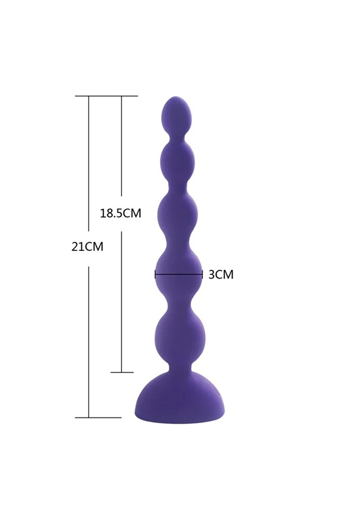 Erox Si̇li̇cone 5 Beads Uzaktan Kumandalı Boncuk Anal Vi̇brat&ouml;r