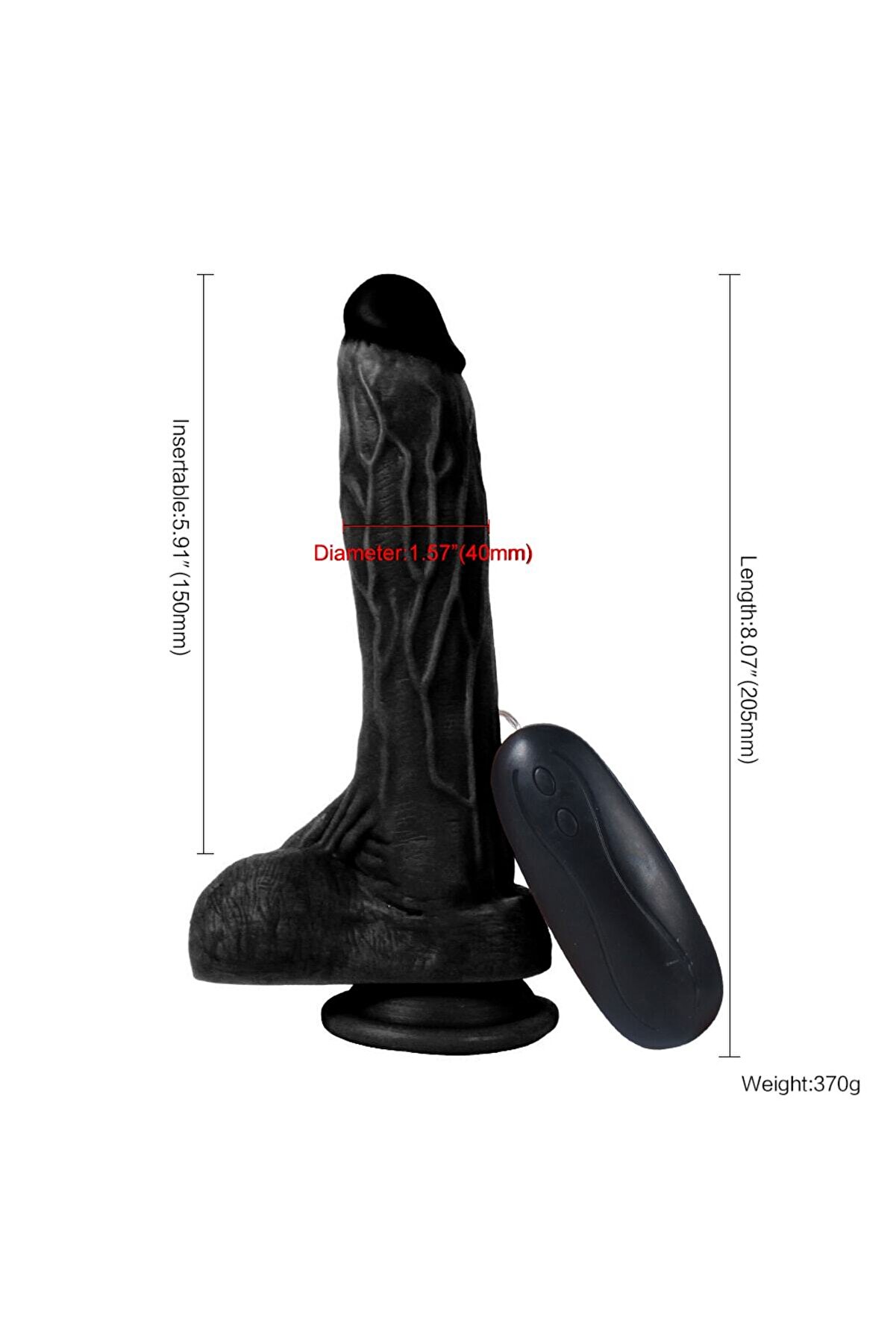 Erox Holy Dragon 20,5 Cm Ti̇treşi̇mli̇ Black Reali̇sti̇k Peni̇s Di̇ldo Vi̇brat&ouml;r