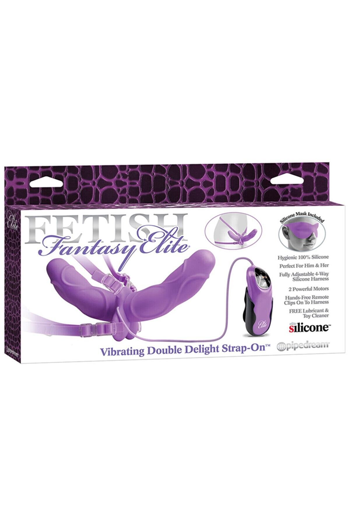 Pi̇pedream Vi̇brati̇ng Double Deli̇ght Strap-On Ti̇treşi̇mli̇ &Ccedil;i̇ft Taraflı Strap-On
