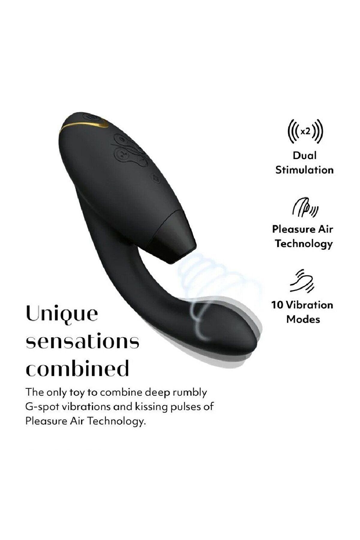 Erox Duo 2 Black Emi̇ş G&uuml;&ccedil;l&uuml; G-Noktası Vi̇brat&ouml;r