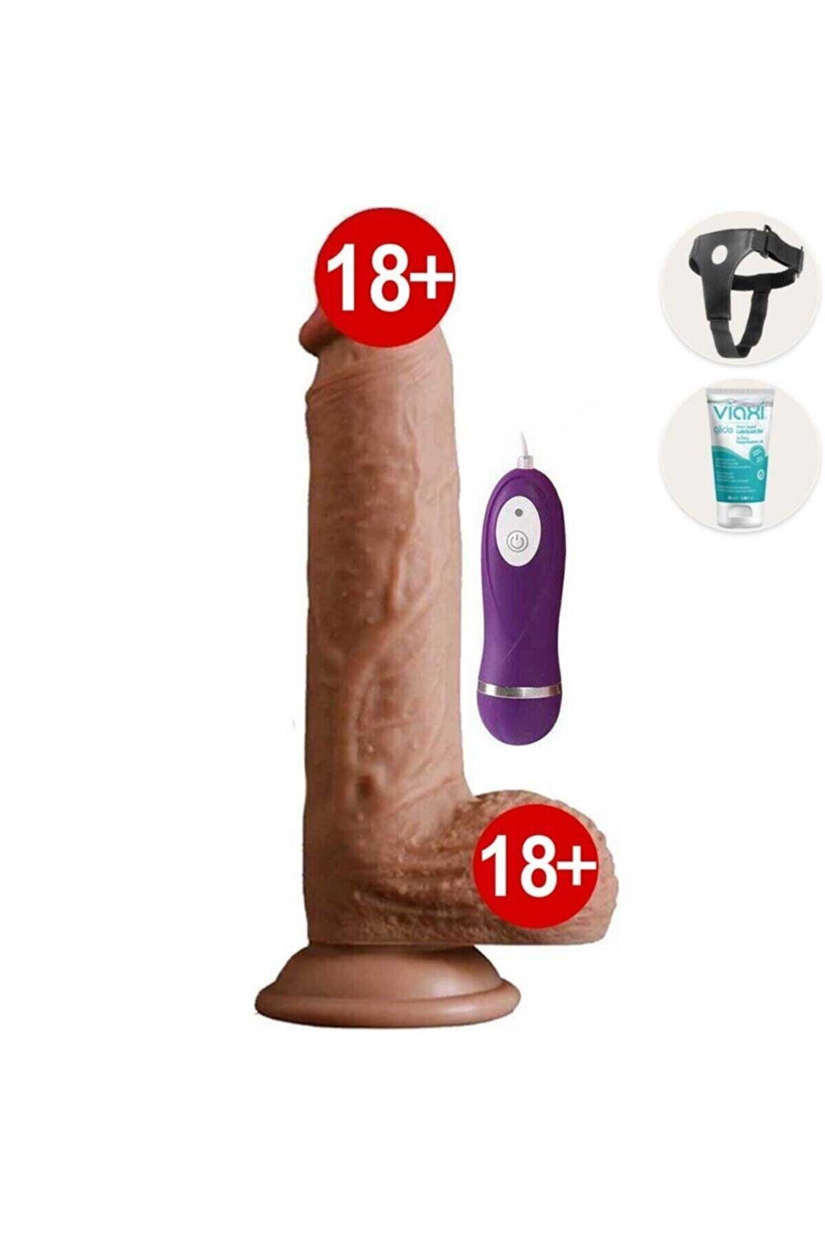 Erox Di̇ldo Seri̇es &Ccedil;i̇ft Katmanlı Ger&ccedil;ek Ten Dokusu Reali̇sti̇k Ti̇treşi̇mli̇ Strapon Vi̇brat&ouml;r