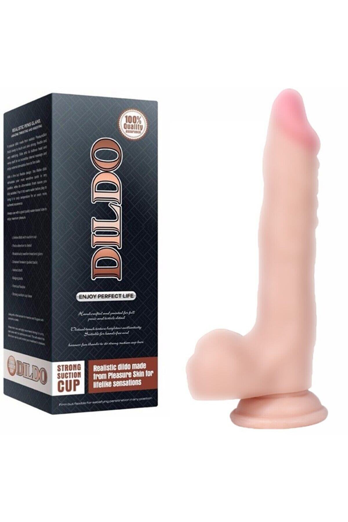 Meyrabest Di̇ldo Seri̇es Yuan Serbest Kullanıma Uygun Damarlı 21 Cm Reali̇sti̇k Peni̇s