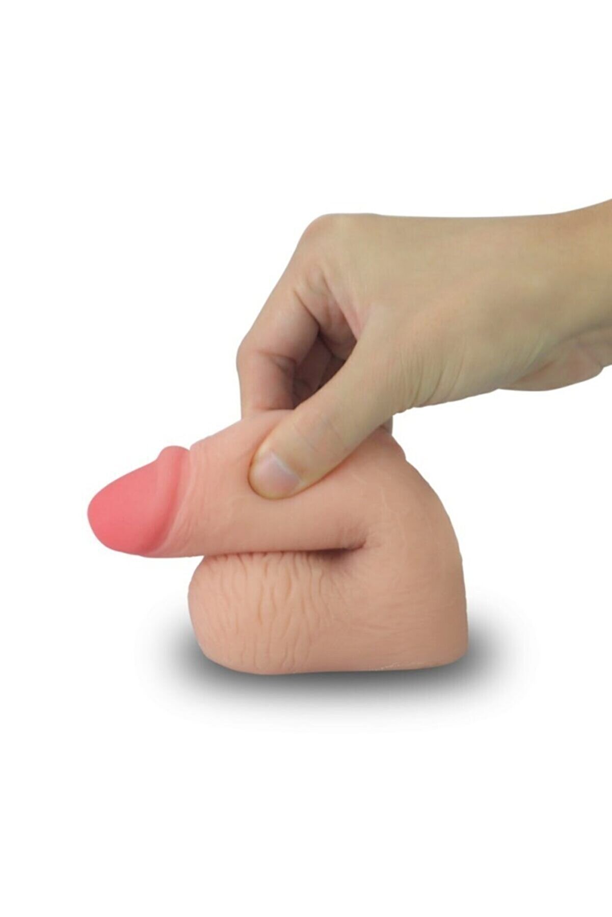 Meyrabest Ski̇nli̇ke Li̇mpy Cock Testi̇sli̇ Yumuşak Ve Ini̇k Di̇ldo-13.9Cm