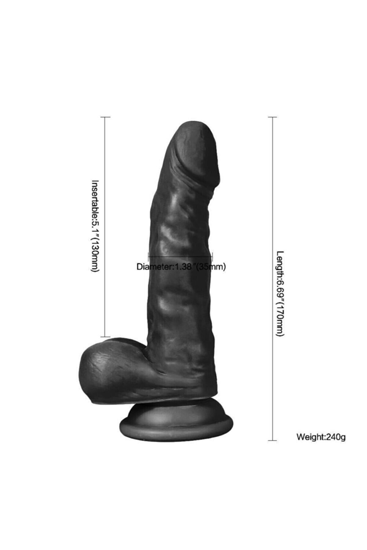 Meyrabest Si̇yah Hunk Eagle Esnek Di̇ldo 17 Cm