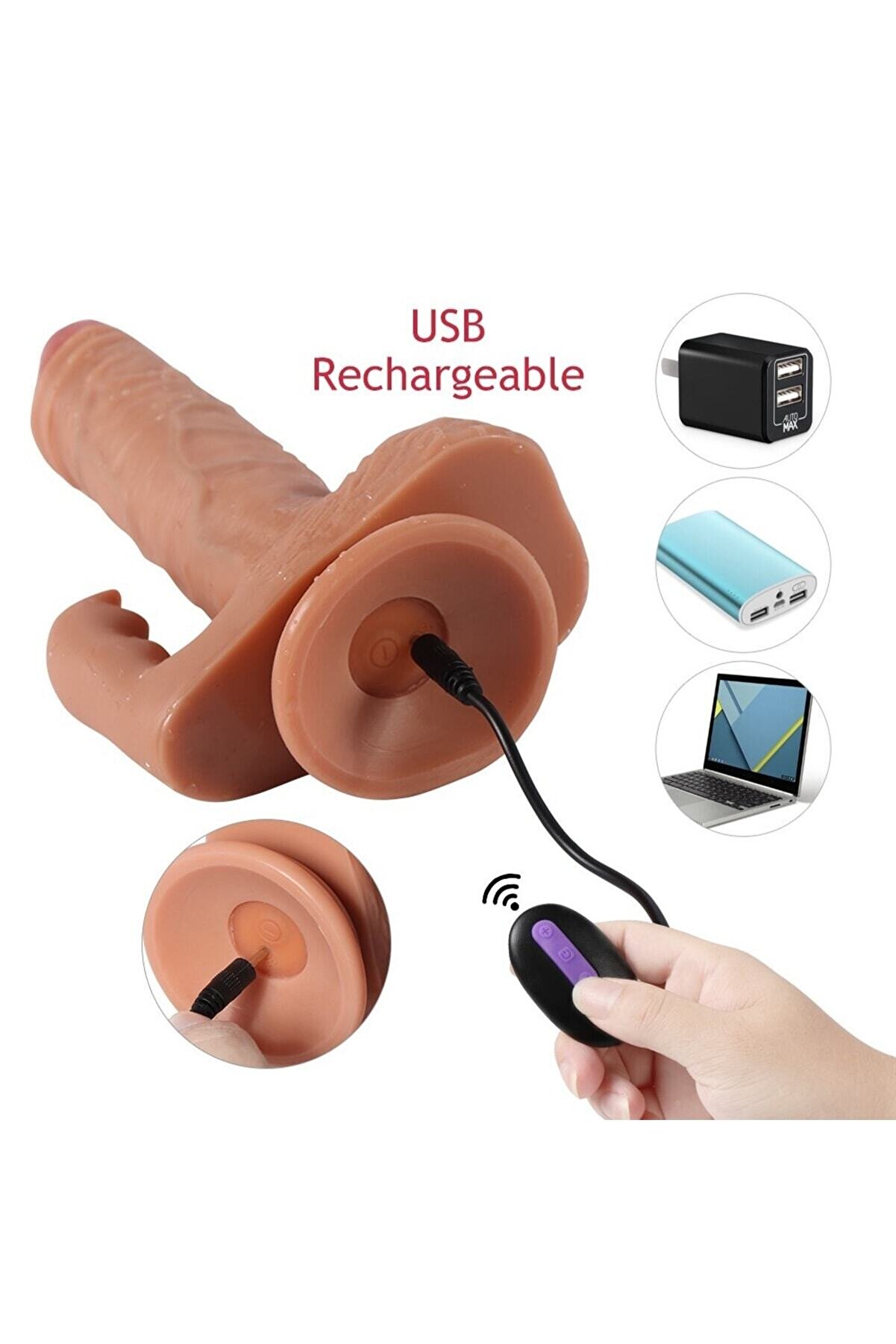 Meyrabest Di̇ldo Seri̇es Austi̇n Sallama Modlu Dual Ti̇treşi̇mli̇ Reali̇sti̇k Peni̇s 21.5 Cm