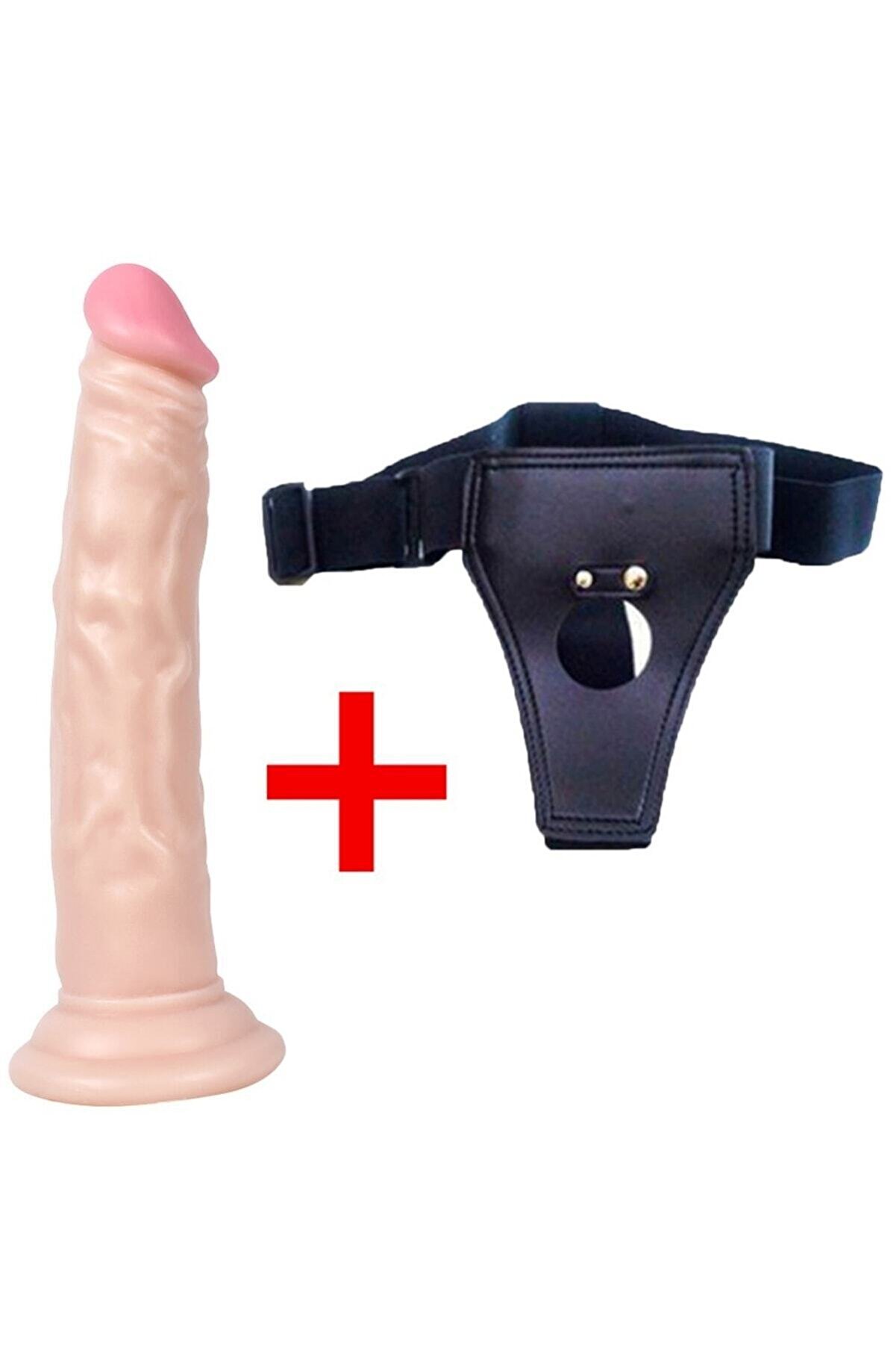 Meyrabest &Uuml;&ccedil;l&uuml; Vantuza Sahi̇p Reali̇sti̇k Dokuda Kemerli̇ Strap On Yapay Di̇ldo Jel