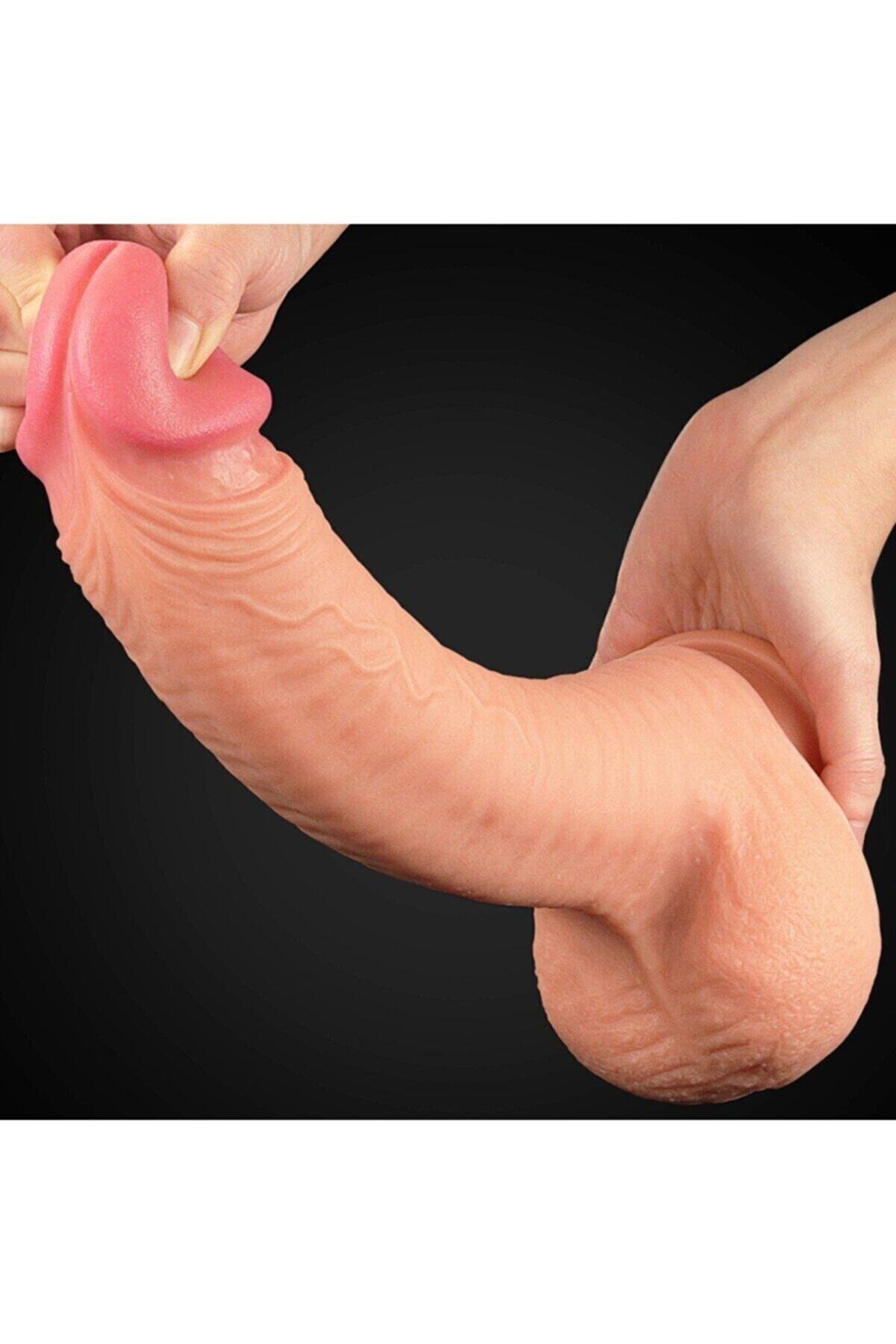 Meyrabest &Ouml;zel Seri̇ Esktra Yumuşak Dokulu &Ccedil;i̇ft Katmanlı Reali̇sti̇k Peni̇s 30 Cm