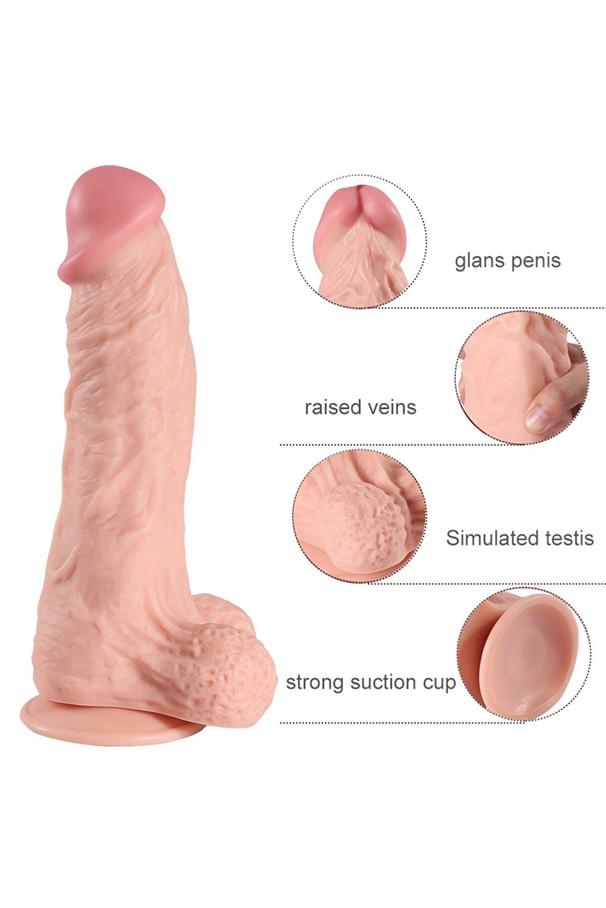 Meyrabest Large Lei̇long 32,5 Cm Reali̇sti̇k Peni̇s Di̇ldo