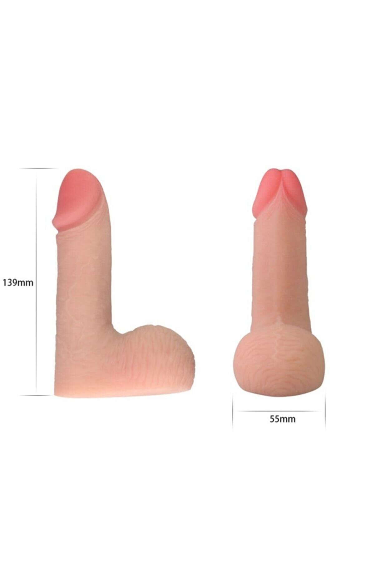 Meyrabest Ski̇nli̇ke Li̇mpy Cock Testi̇sli̇ Yumuşak Ve Ini̇k Di̇ldo-13.9Cm