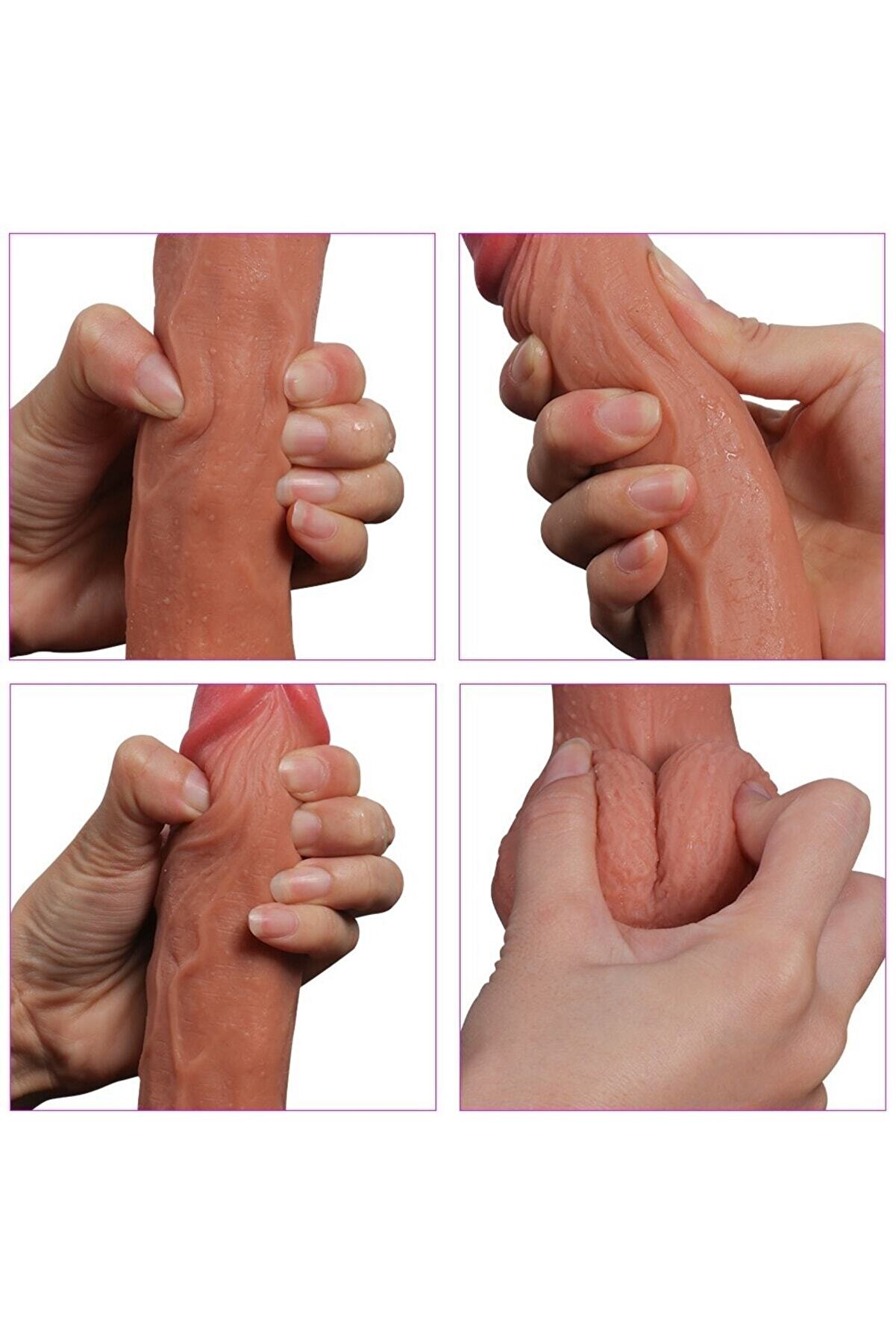 Meyrabest Di̇ldo Seri̇es Vi̇ctor 21 Cm Dual Layered Doğal Doku Reali̇sti̇k Peni̇s