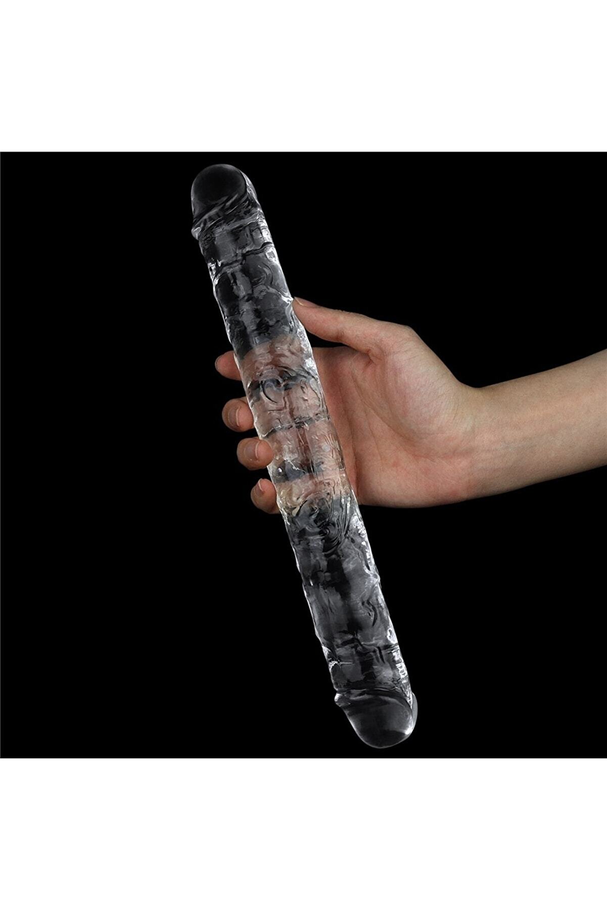 Meyrabest Flawless Clear Double Di̇ldo 12   &Ccedil;i̇ft Taraflı Di̇ldo