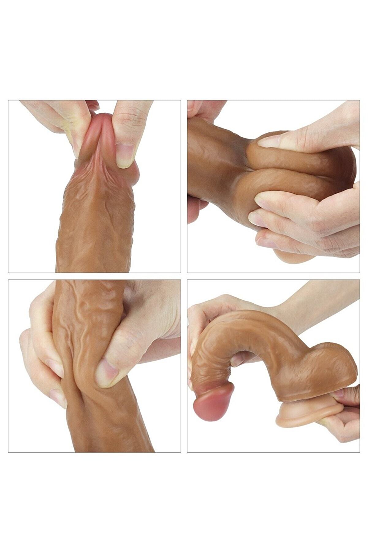 Meyrabest Lovetoy Nature Cock 20 Cm Reali̇sti̇k &Ccedil;i̇ft Katmanlı Eği̇k Melez Peni̇s Lv4004B