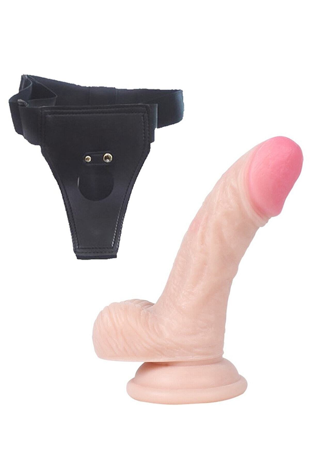 Meyrabest Ger&ccedil;ek&ccedil;i̇ Damarlı G&ouml;r&uuml;nt&uuml;ye Sahi̇p 13 Cm Reali̇sti̇k Dokuda Belden Bağlamalı Peni̇s