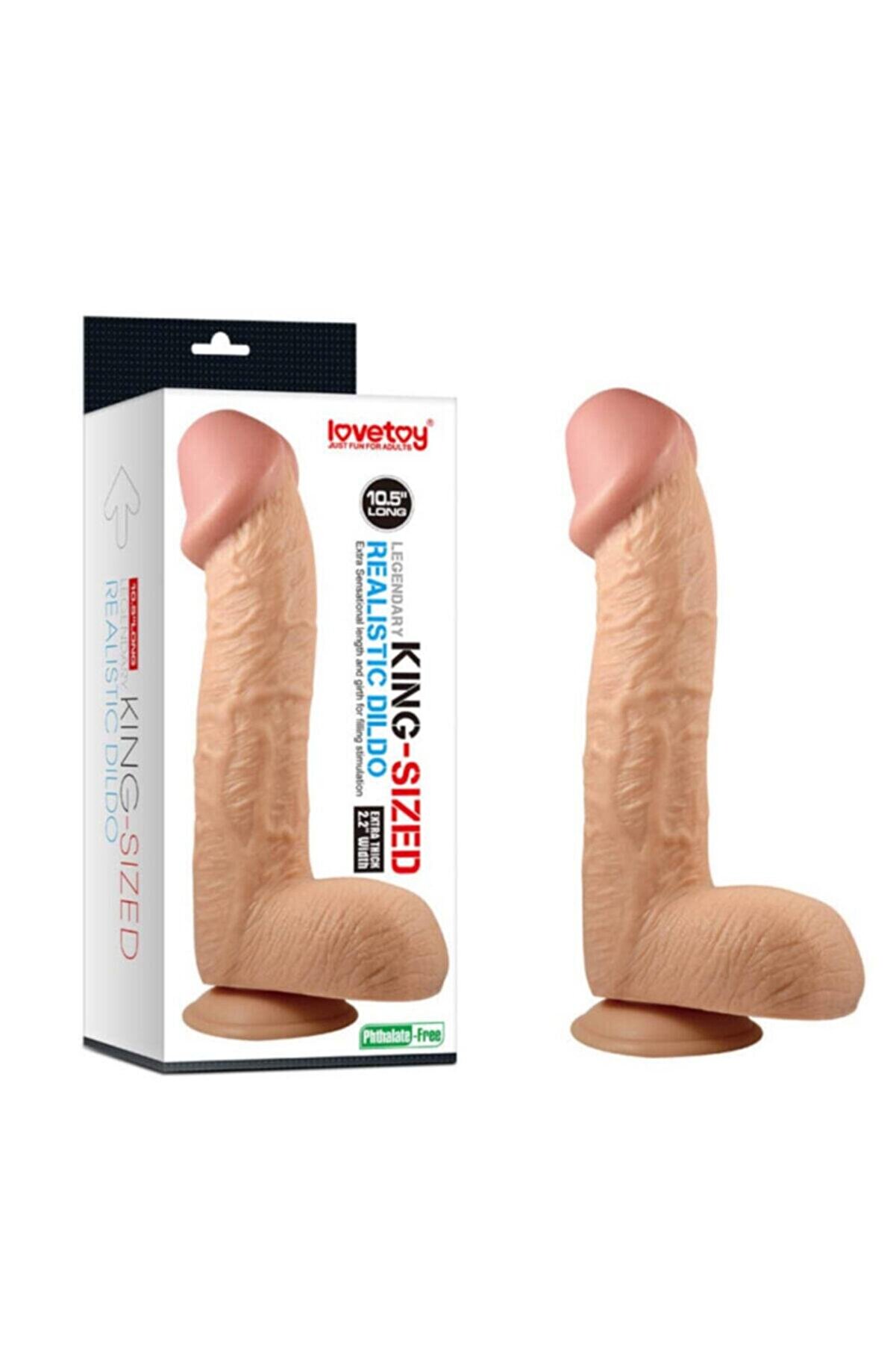 Meyrabest 27Cm Legendary Ki̇ng Si̇zed Reali̇sti̇k Vantuzlu Esnek Di̇ldo