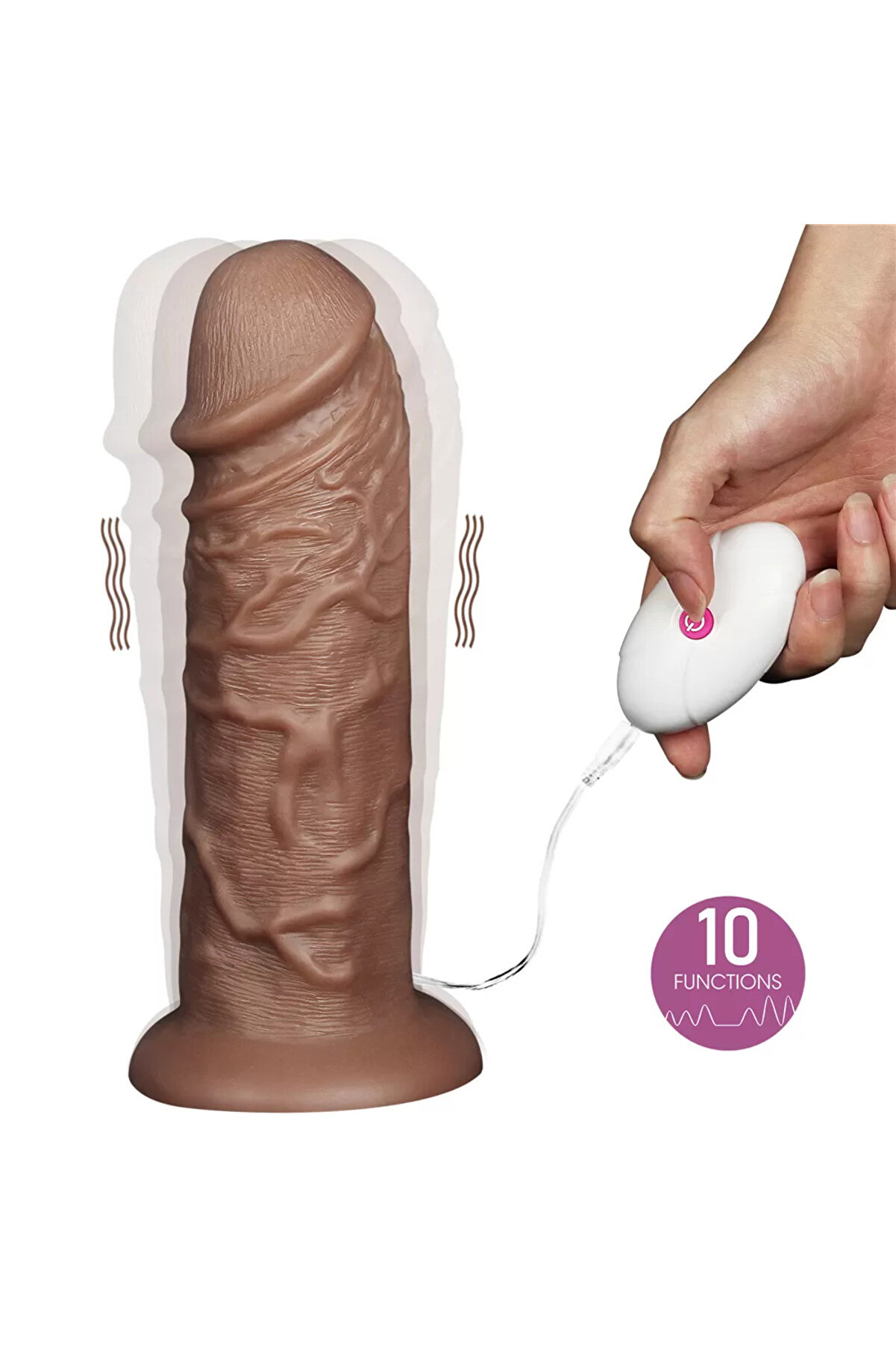 Meyrabest 28 Cm Ger&ccedil;ek&ccedil;i̇ Kalın Anal Fi̇sti̇ng  Ti̇treşi̇mli̇ Di̇ldo