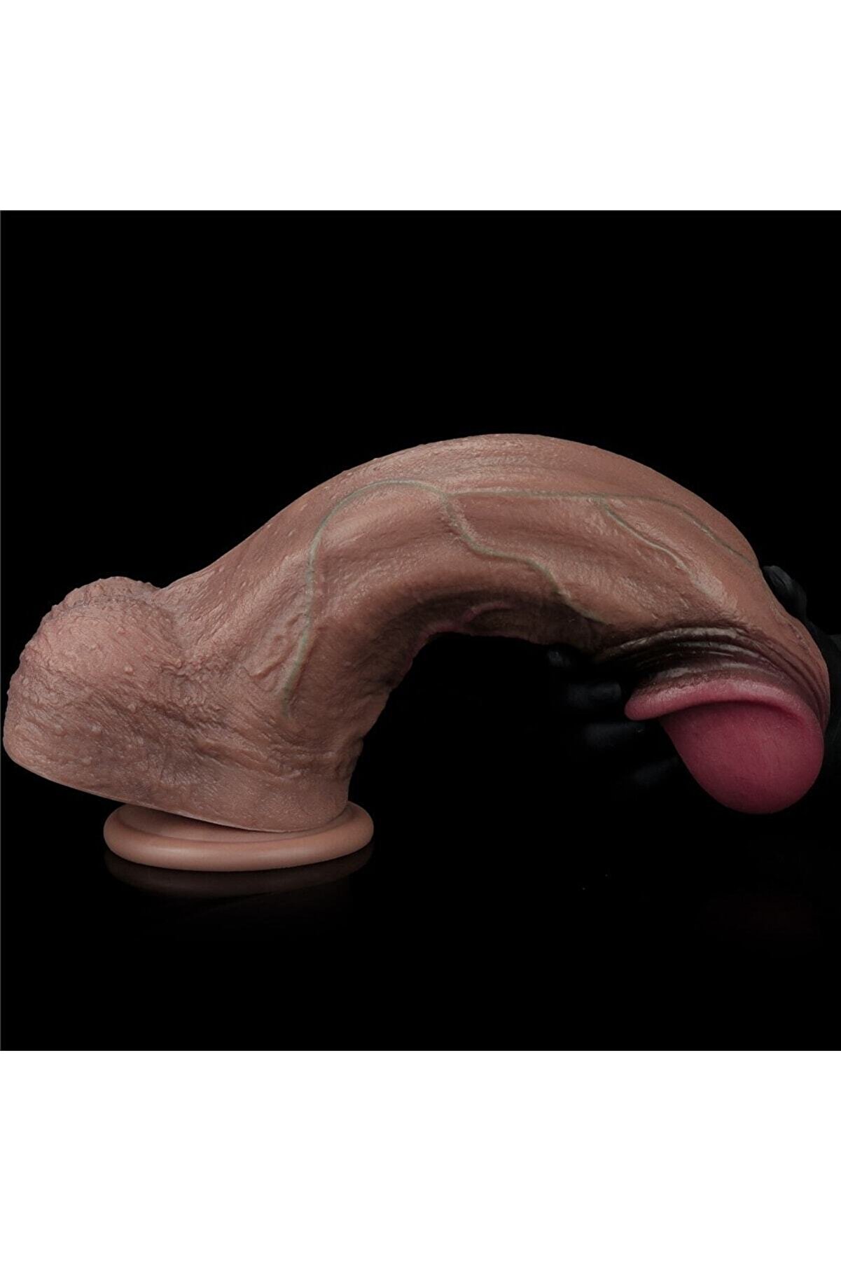 Meyrabest Ger&ccedil;ek Damar G&ouml;r&uuml;n&uuml;ml&uuml; 33 Cm Yumuşak Dokulu Ten Hi̇ssi̇ Sağlayan Kalın Kemerli̇ Peni̇s