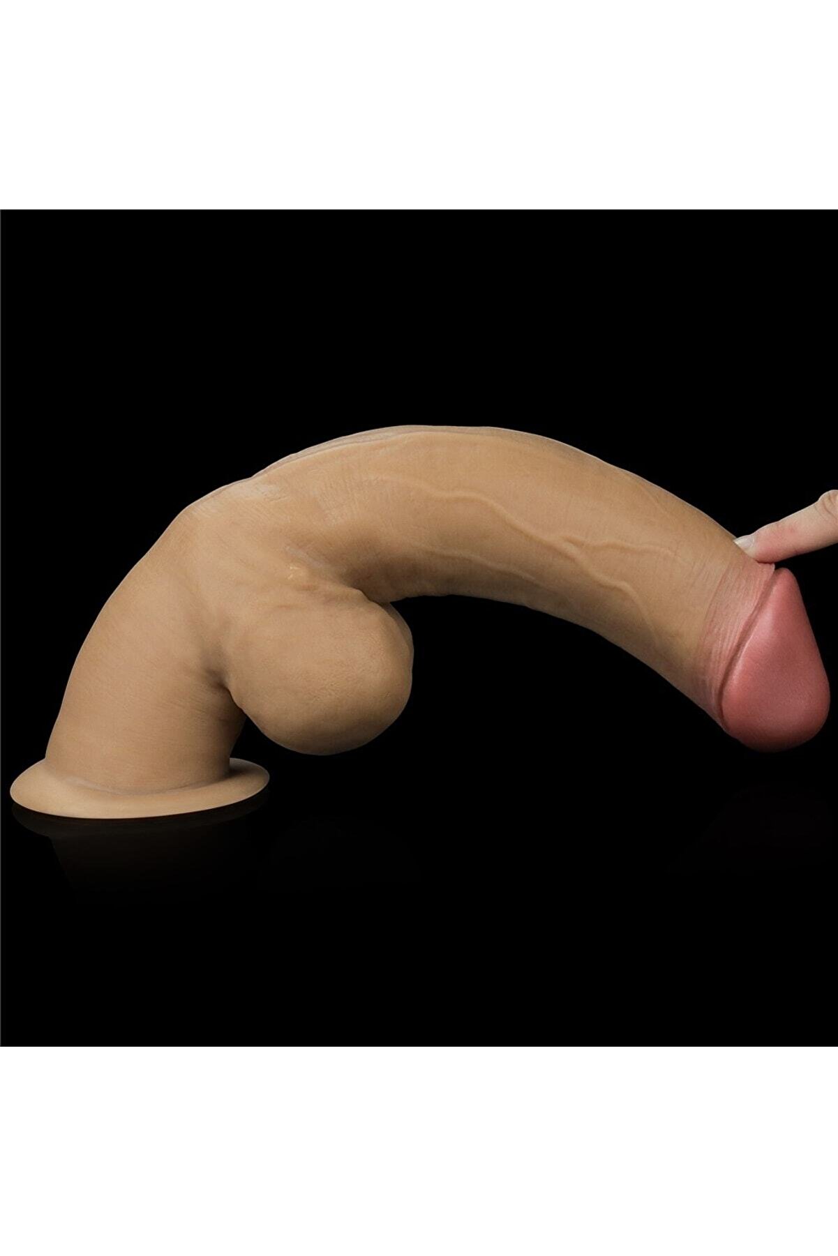 Meyrabest 12   Dual Layered Handle Cock Plati̇ni̇um Sli̇cone Di̇ldo