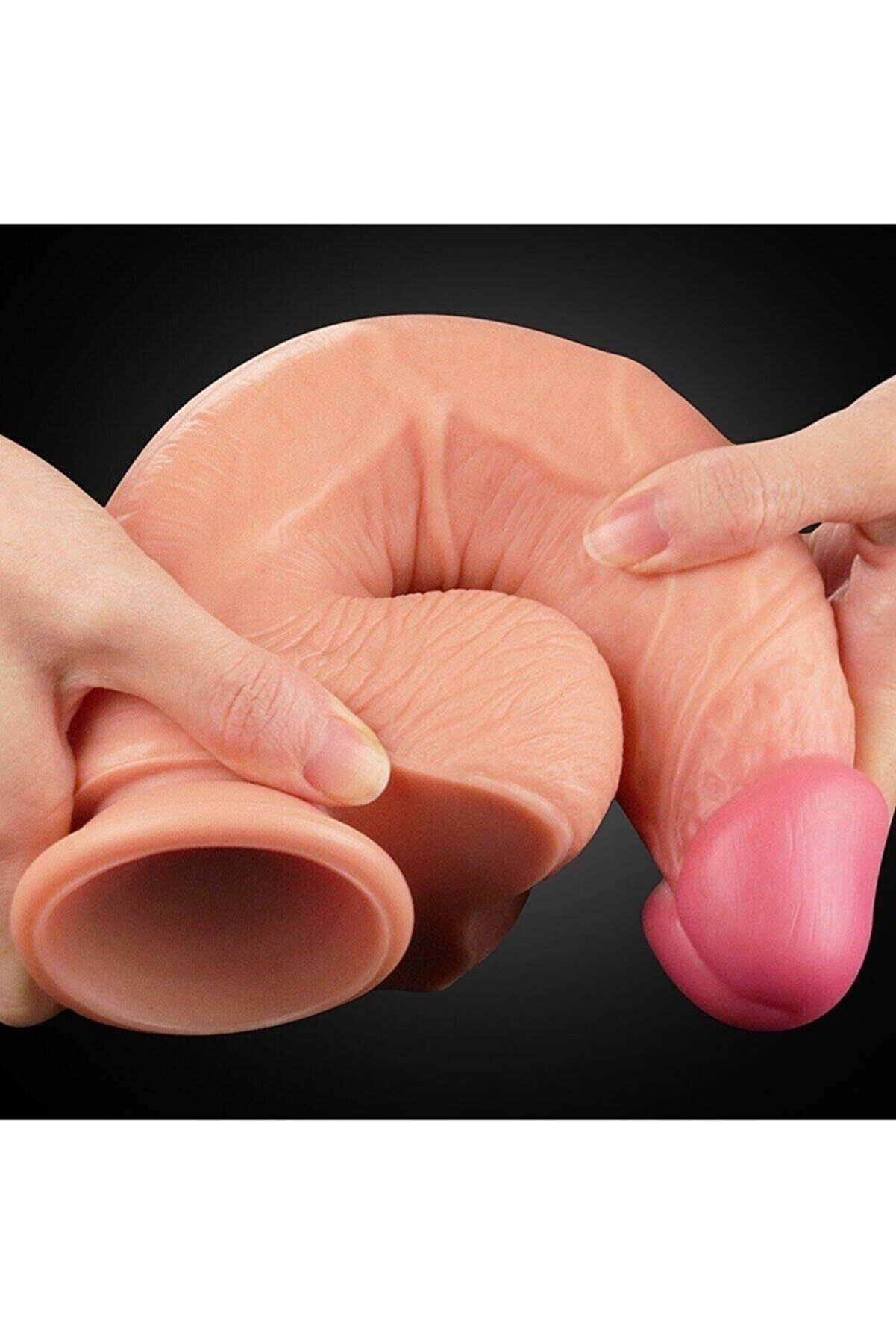 Meyrabest Nature Cock Ekstra Yumuşak &Ouml;zel &Ccedil;i̇ft Dokulu 26 Cm Reali̇sti̇k Kemerli̇ Peni̇s