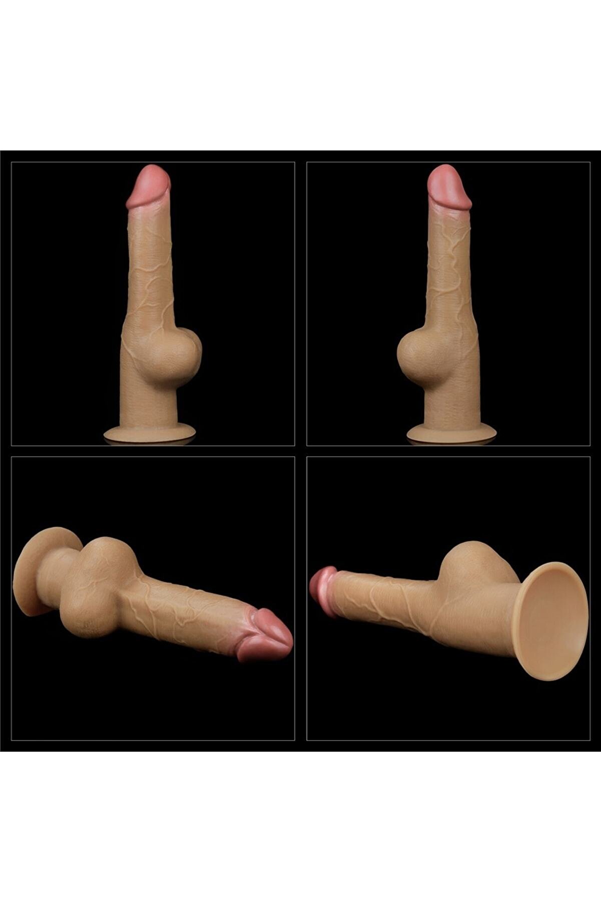 Meyrabest 24 Cm 9.5   Dual Layered Handle Plati̇ni̇um Sli̇cone Cock Di̇ldo