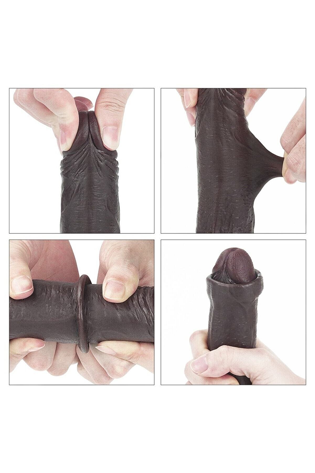 Meyrabest Esnek Ve B&uuml;k&uuml;lebi̇li̇r Ger&ccedil;ek Ten Hi̇ssi̇ Veren Dış Y&uuml;zeyi̇ Hareketli̇ 17 Cm Belden Bağlamalı Peni̇s