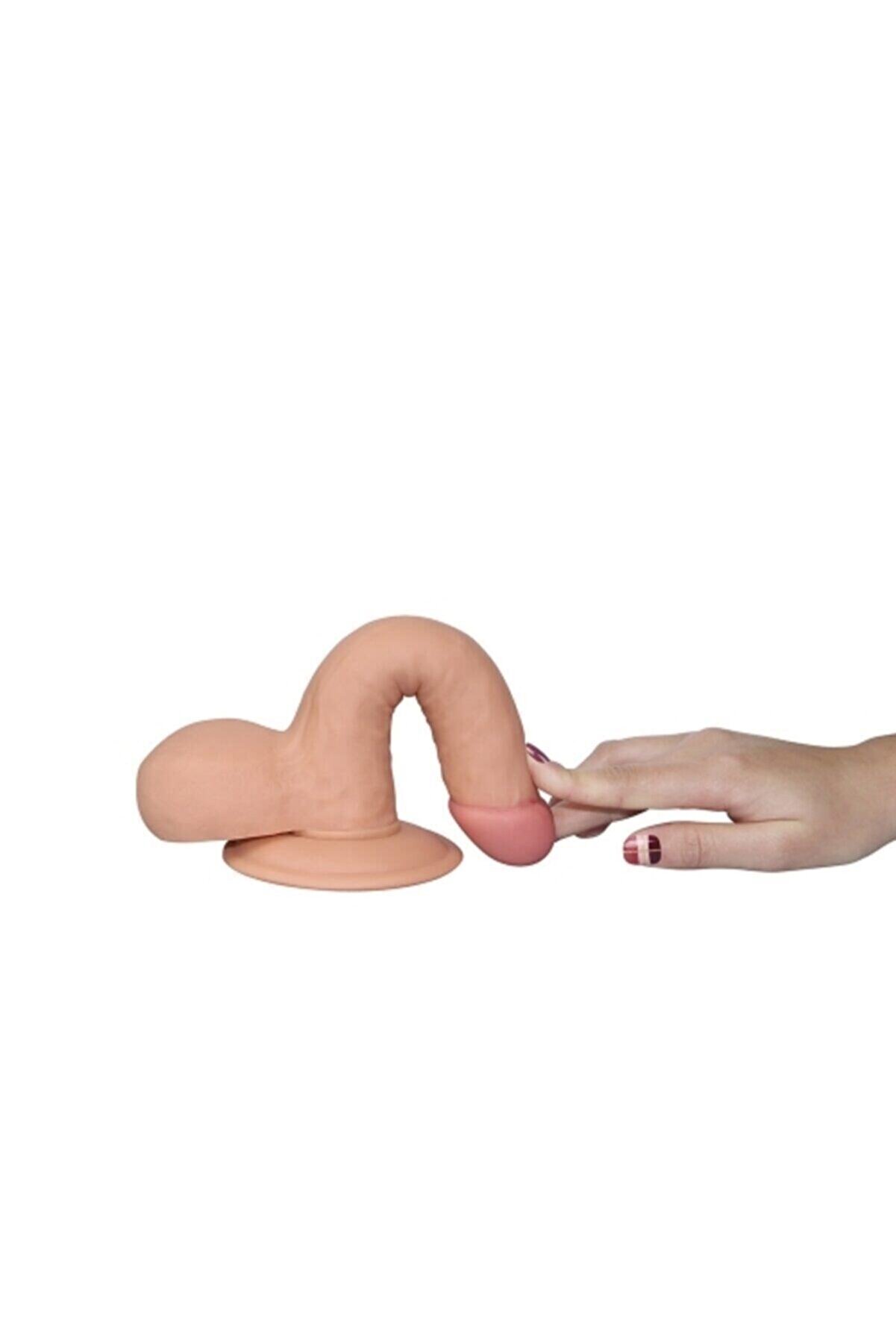 Meyrabest Ger&ccedil;ekci̇ Dokuya Sahi̇p Yumuşak Ve Si̇li̇kon Malzemeye Sahi̇p 18 Cm Reali̇sti̇k Yapay Peni̇s