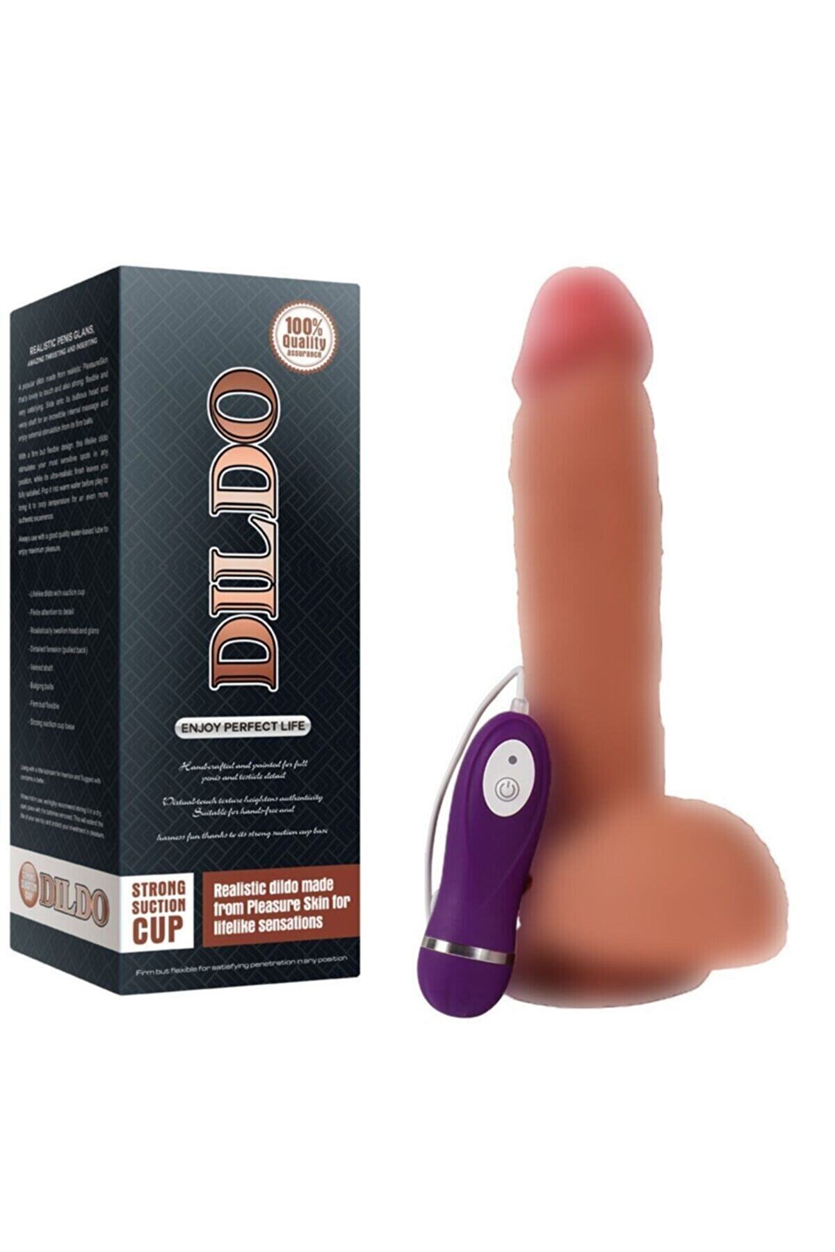 Meyrabest Buru Son Derece Sessi̇z &Ccedil;alışabi̇len S&uuml;per Si̇li̇konlu 22 Cm Ti̇treşi̇mli̇ Yapay Peni̇s Di̇ldo