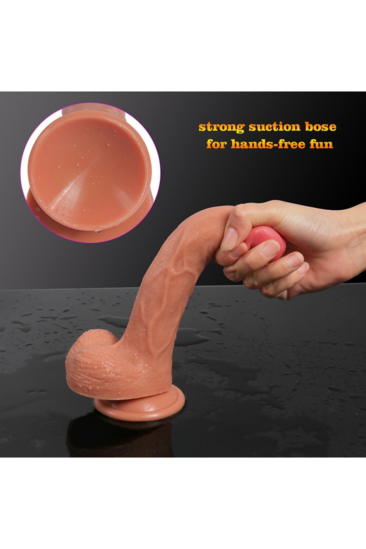 Meyrabest Vi̇ctor Dual Layer &Ccedil;i̇ft Katmanlı 20 Cm Reali̇sti̇k Peni̇s Di̇ldo