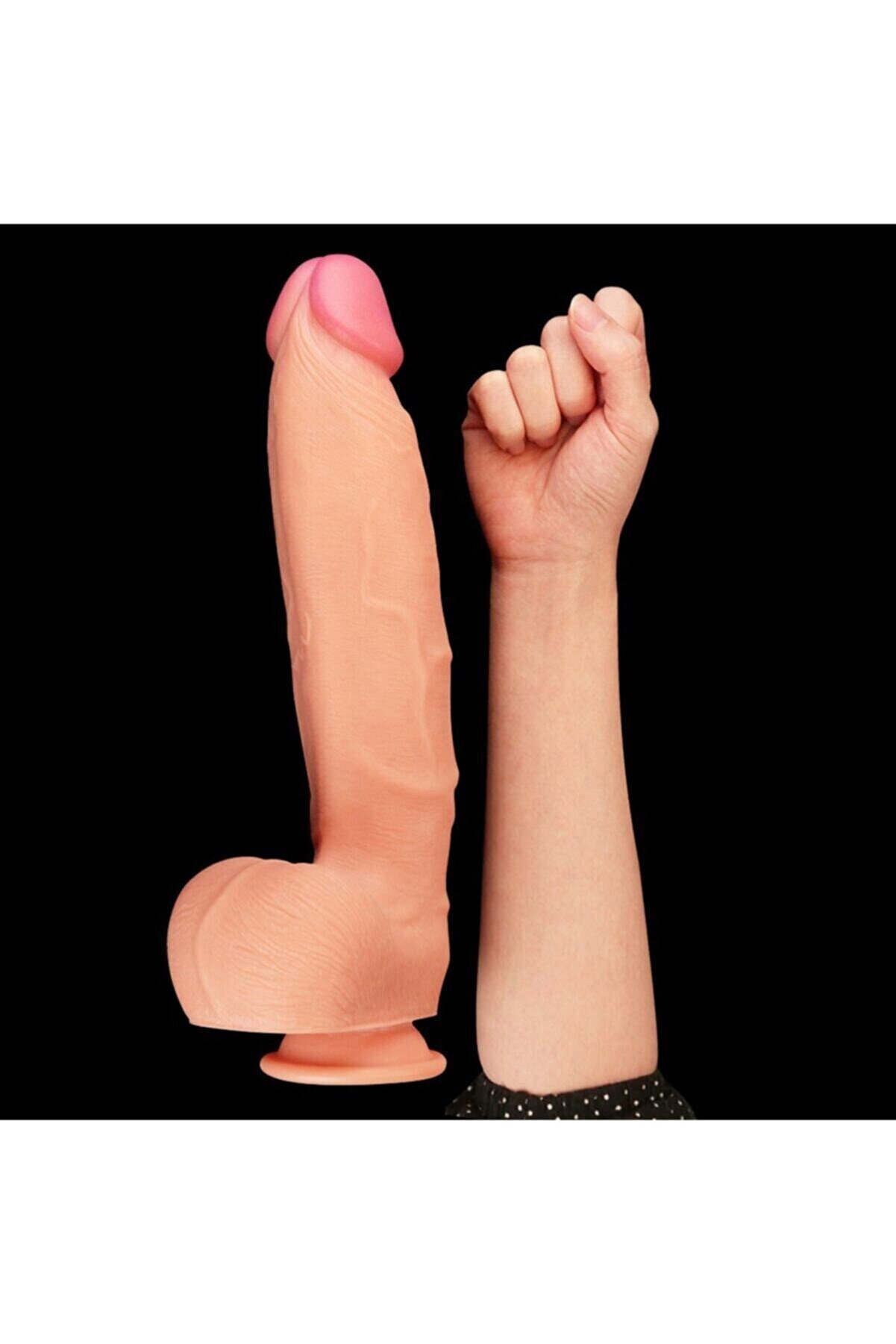 Meyrabest &Ccedil;i̇ft Katmanlı Reali̇sti̇k Peni̇s 30.5 Cm