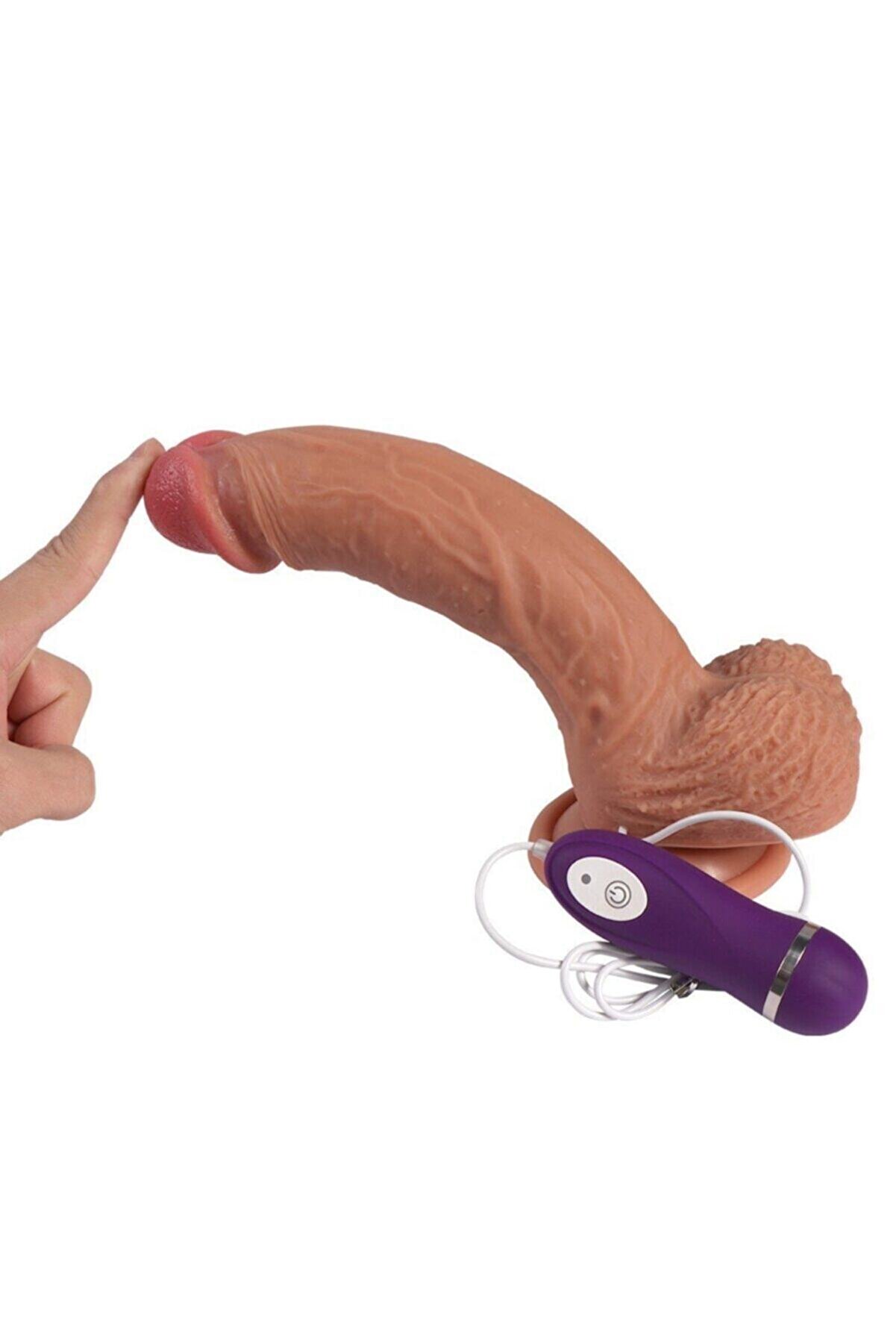 Meyrabest Dean S Bi̇r Peni̇s Kalıbına G&ouml;re &Uuml;reti̇len 21 Cm 10 Modlu Ti̇treşi̇mli̇ Reali̇sti̇k Peni̇s