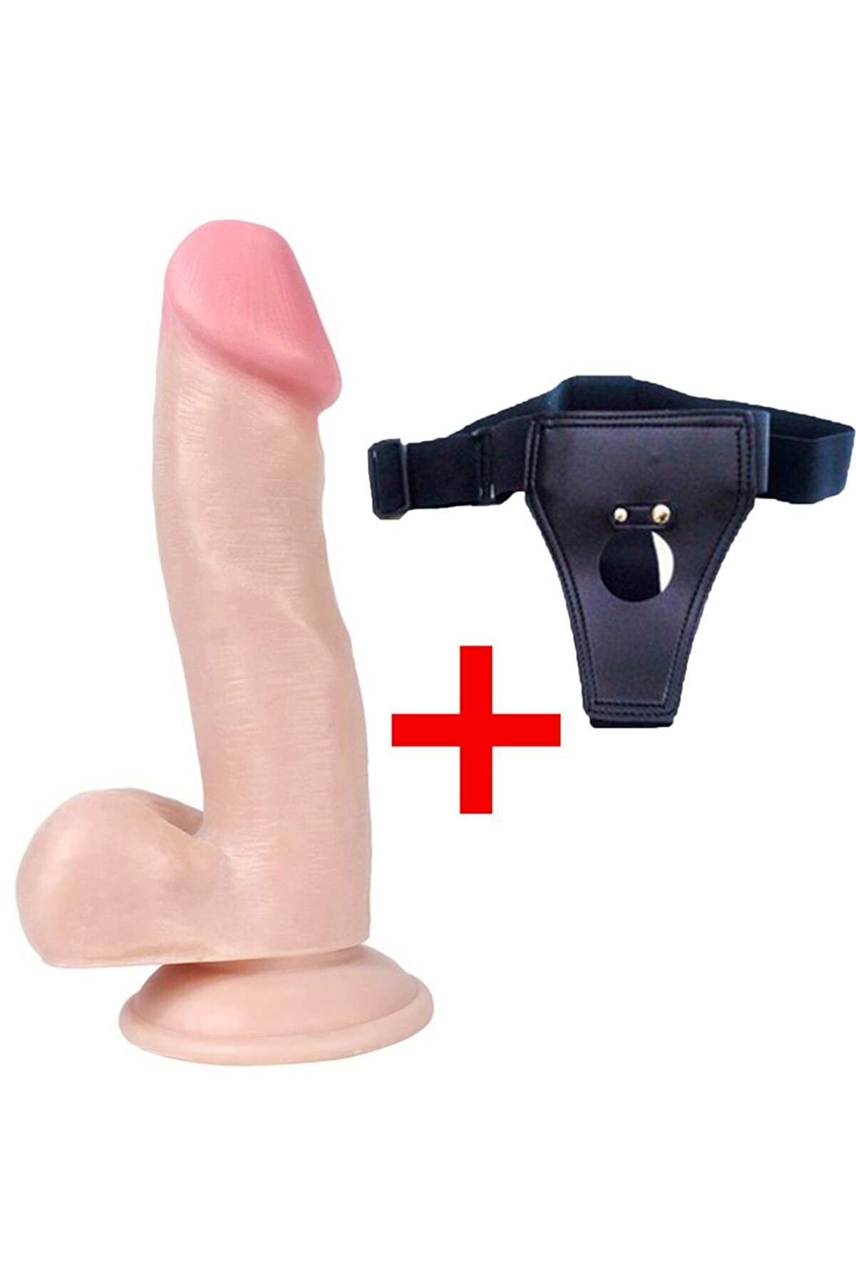 Meyrabest Cholas Kavi̇sli̇ Tasarım &Ouml;zel Dokulu Hi̇ssi̇yat Veren Kullanımı Kolay 17 Cm Kemerli̇ Jel Strap On