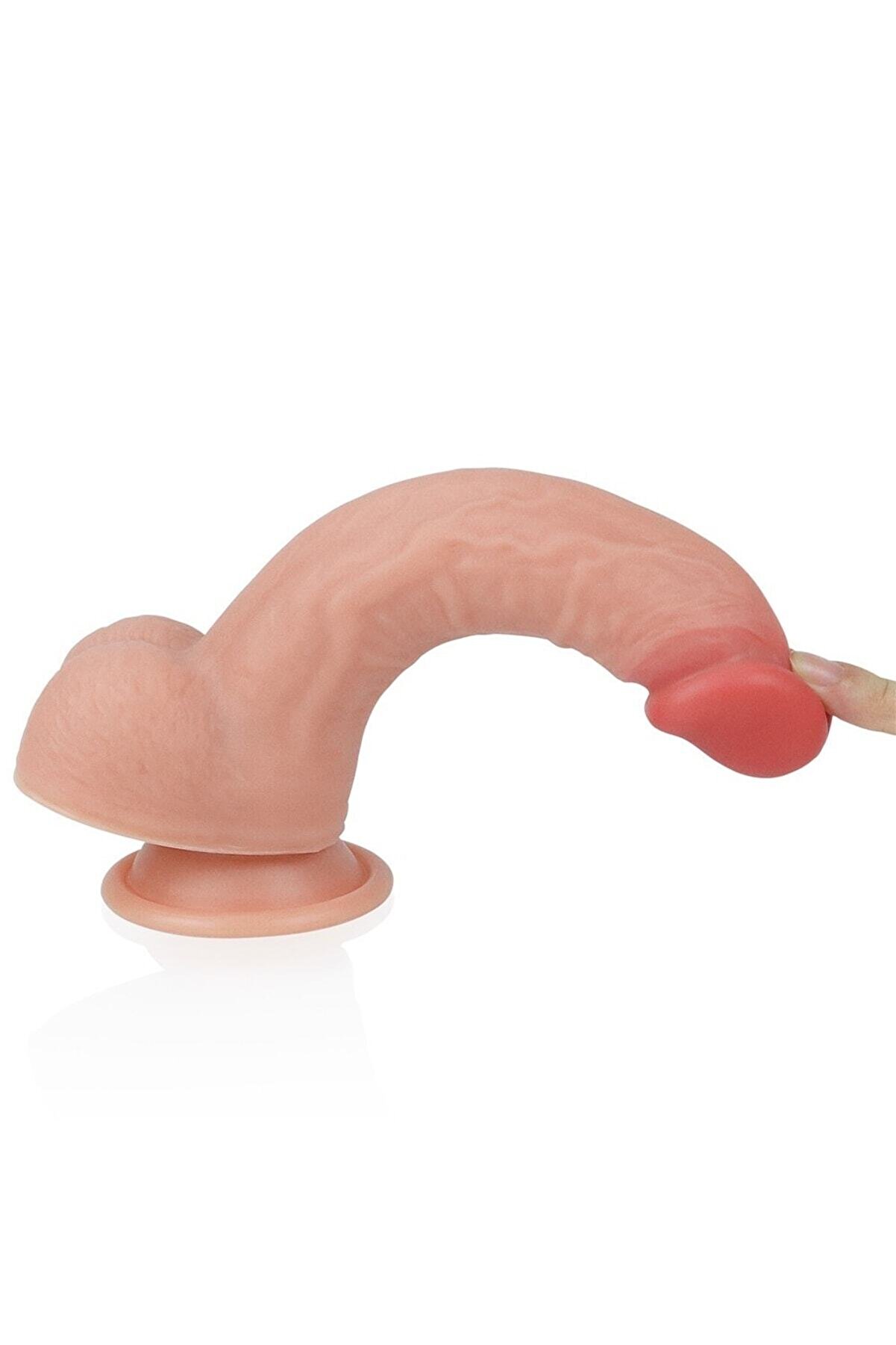 Meyrabest Lovetoy Nature Cock 20 Reali̇sti̇k &Ccedil;i̇ft Katmanlı Eği̇k Peni̇s Lv4004
